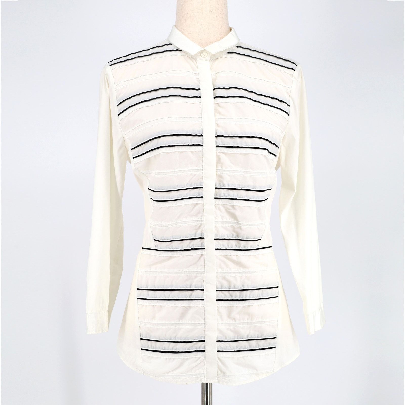 Lafayette 148 Lafayette 149 New York Women White Cotton Shirt Size 10 Size L / US 10 / IT 46 - 1 Thumbnail