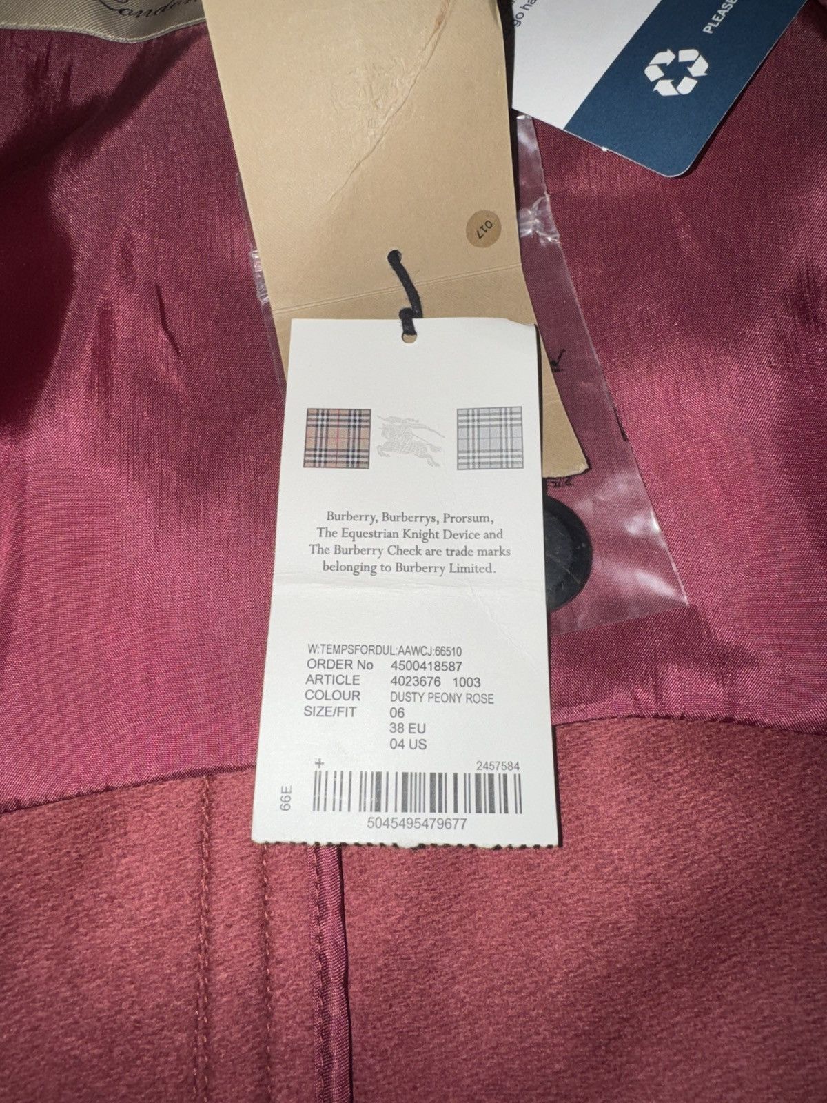 Burberry Women Burberry Belted Dusty Peony Rose Cashmere Size US4 Size S / US 4 / IT 40 - 5 Thumbnail