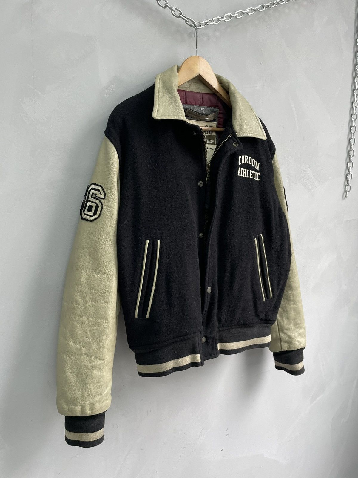 Diesel Varsity Bomber jacket wool/leather y2k style diesel hype Size US L / EU 52-54 / 3 - 5 Thumbnail