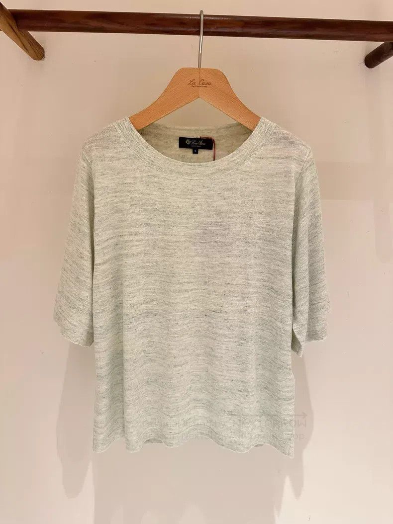 Loro Piana Loro Piana Ladies Linen Knit T-Shirt Size S / US 4 / IT 40 - 1 Thumbnail