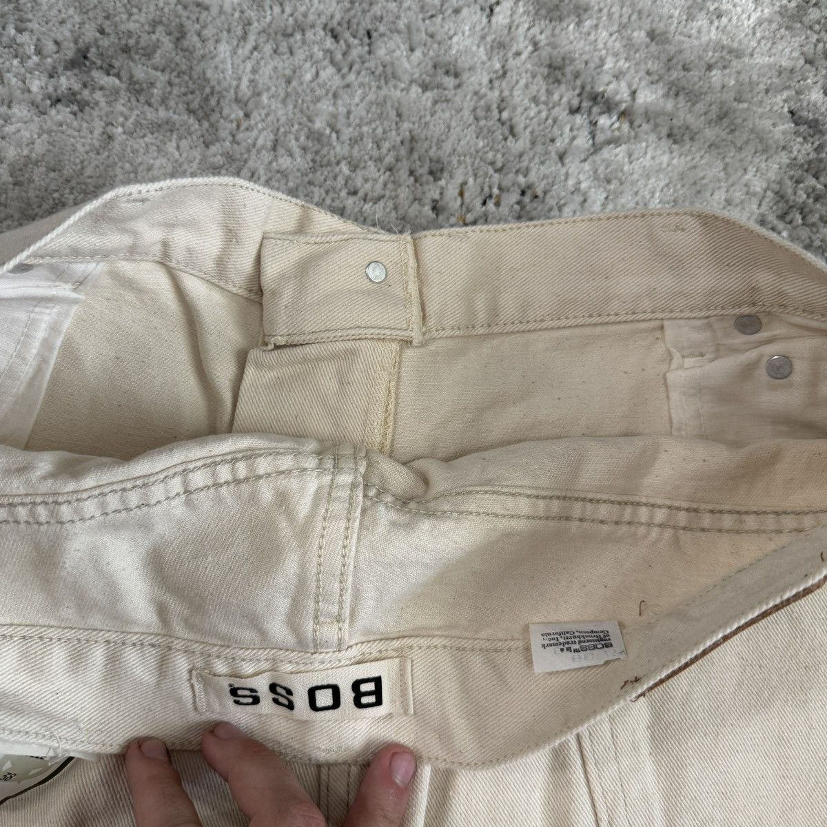 JNCO × Vintage Vintage 80s boss baggy wide leg embroidered shorts Size US 38 / EU 54 - 5 Thumbnail
