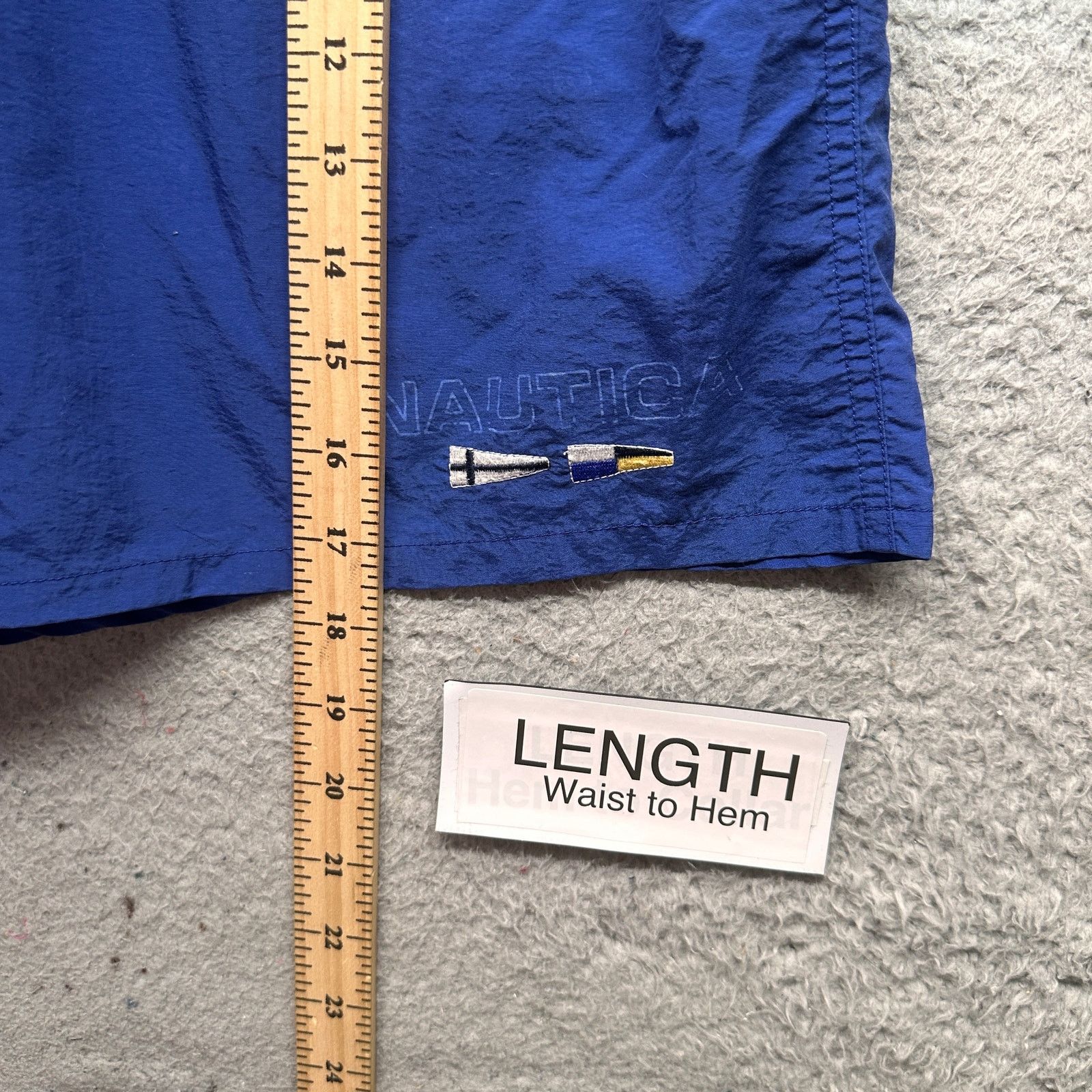 Nautica Vintage 90s Nautica Trunks Shorts Mens Large Blue Size US 35 - 7 Thumbnail