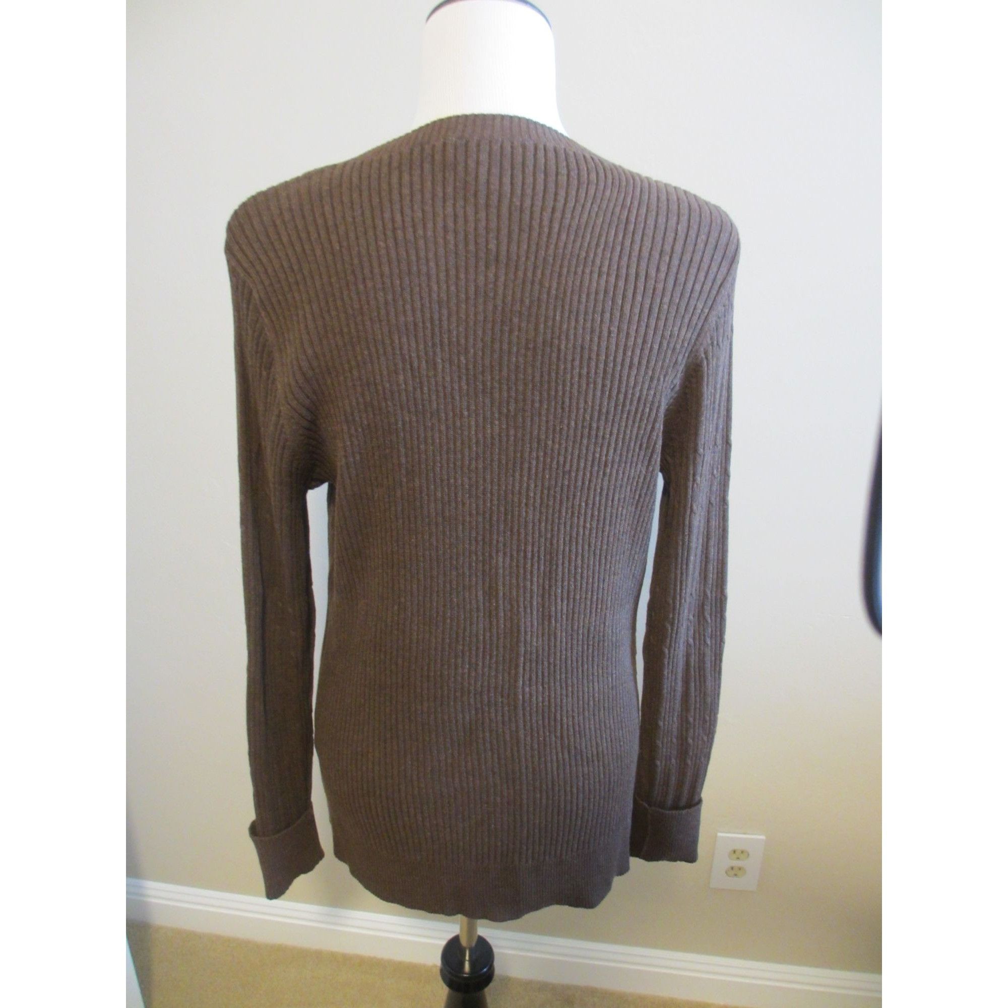 St. Johns Bay ST JOHNS BAY BROWN SWEATER XLT LONG SLEEVED BUTTON UP Size XL / US 12-14 / IT 48-50 - 3 Thumbnail