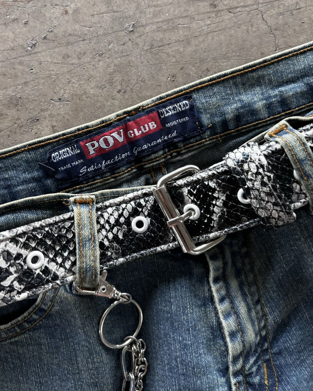 If Six Was Nine 2000s Pov Club Mud Wash Flared Denim Jeans Size US 28 / EU 44 - 5 Thumbnail