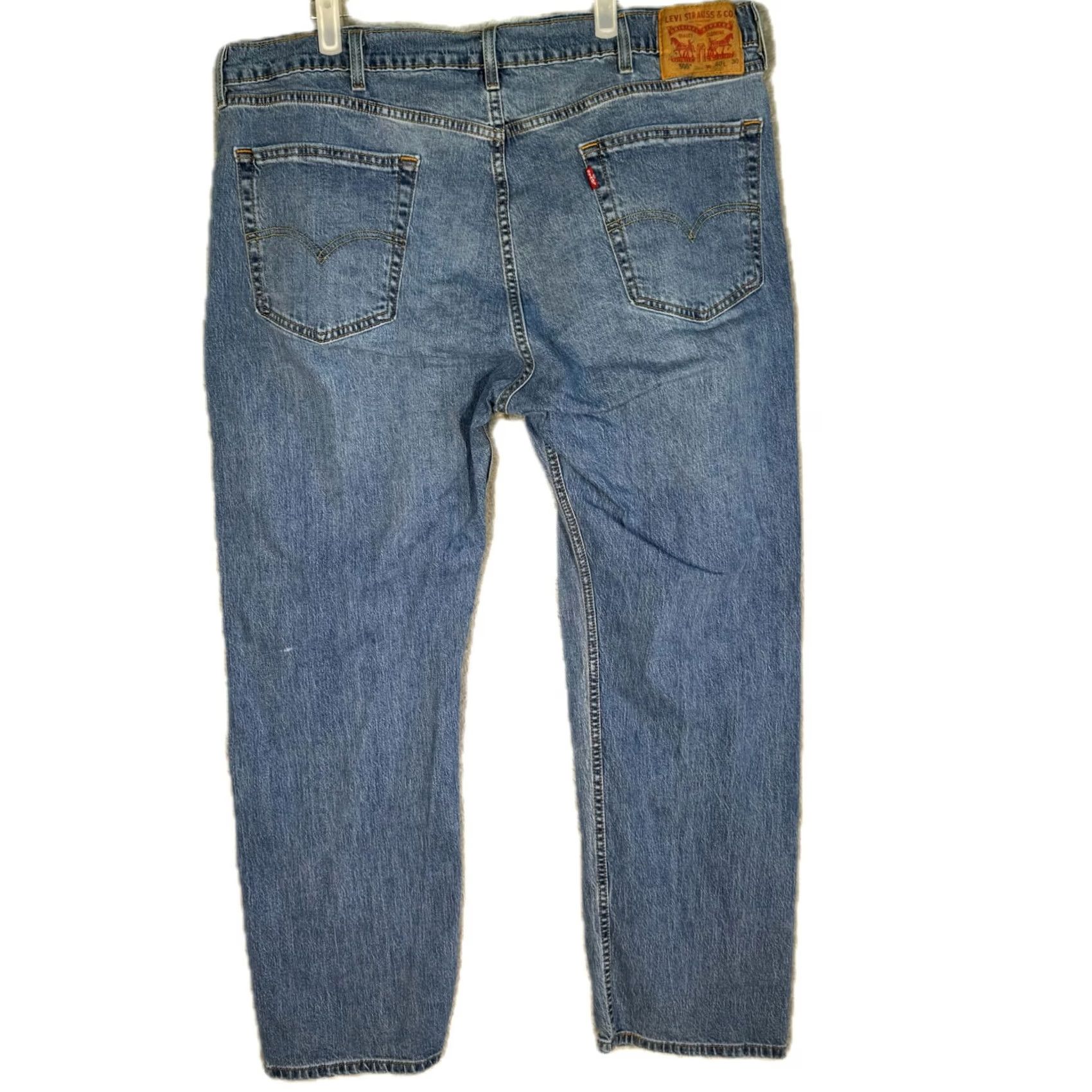 Levi's Levi’s 505 Jeans Men’s 40 x 30 Blue Denim Straight Leg Mid Rise Stretch Jeans Size US 40 / EU 56 - 2 Thumbnail