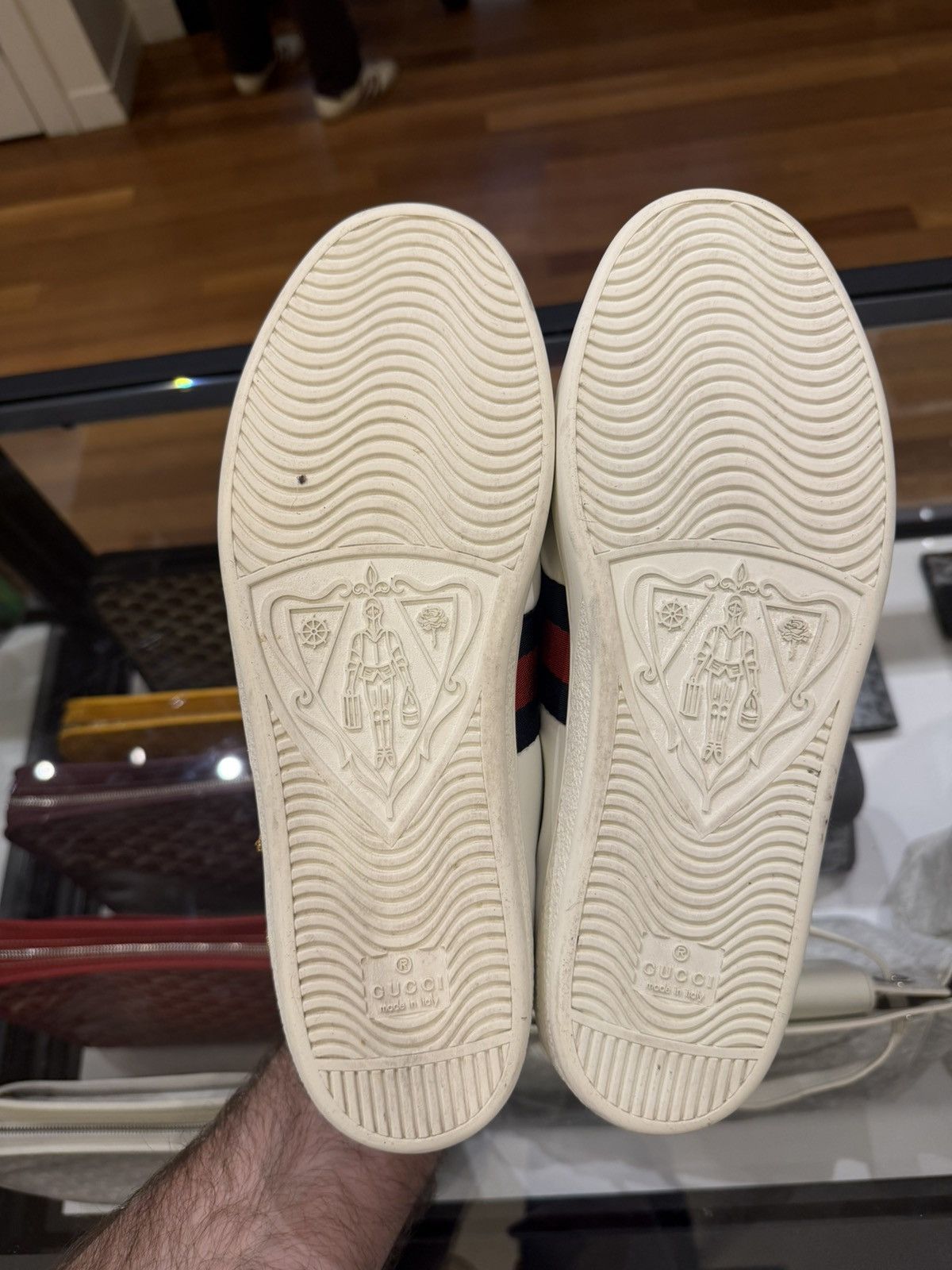 Gucci Gucci Ace Leather Sneaker “Loved” - White Size US 7.5 / EU 40-41 - 8 Thumbnail