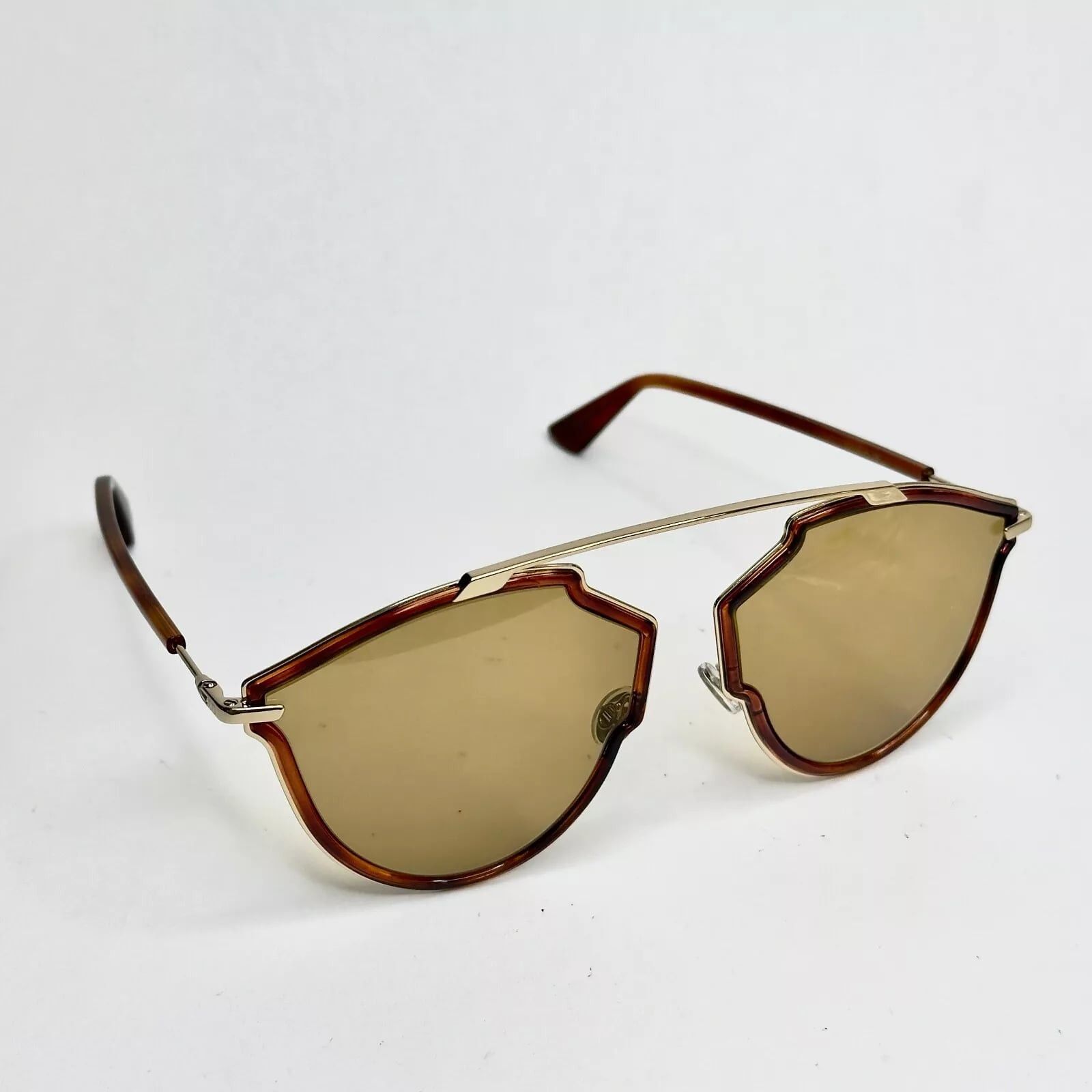 Christian Dior Monsieur CHRISTIAN DIOR SO REAL Gold Aviator Sunglasses SOREALRISE Size ONE SIZE - 8 Thumbnail