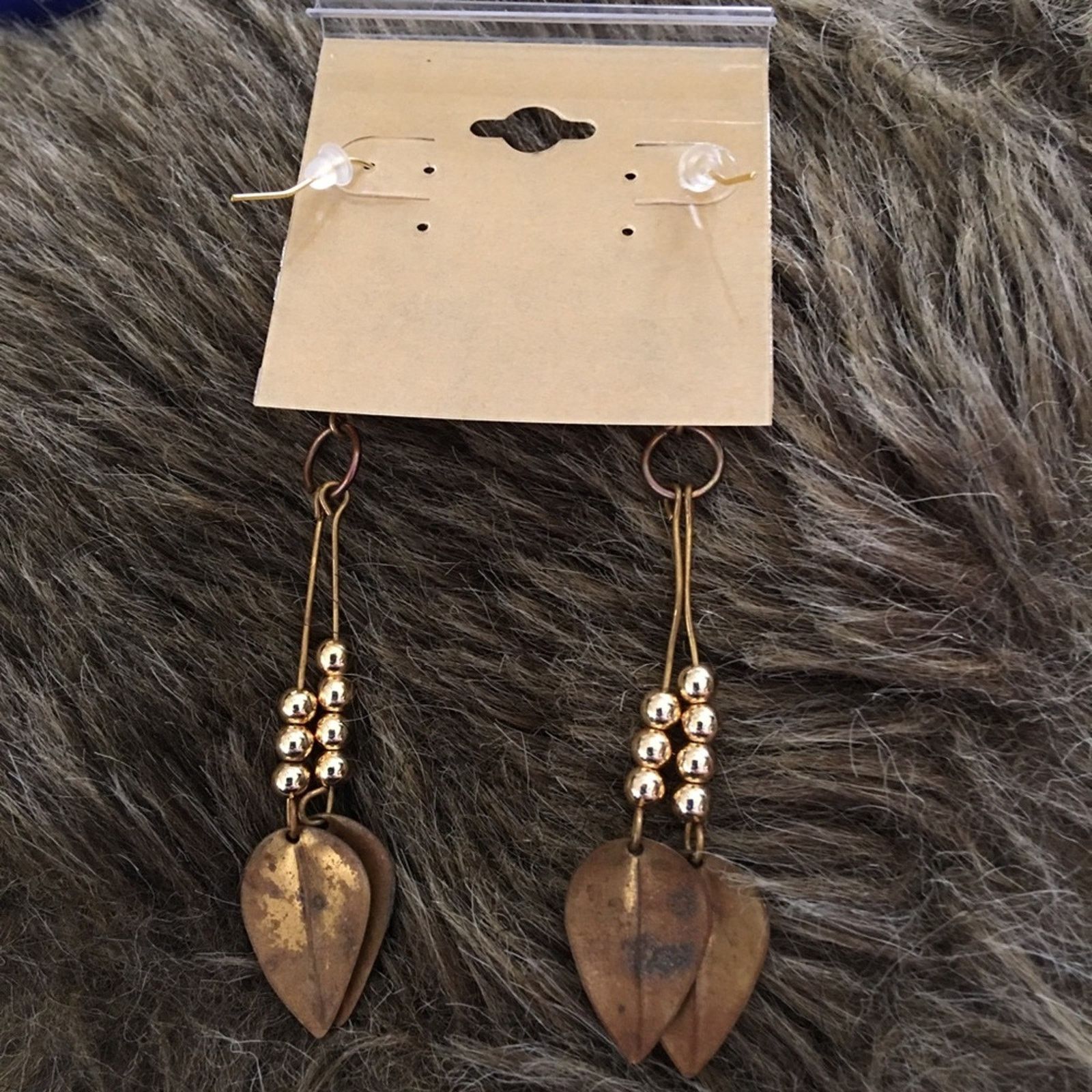 Vintage Vintage repurpose leaf design drop earrings Size ONE SIZE - 6 Thumbnail
