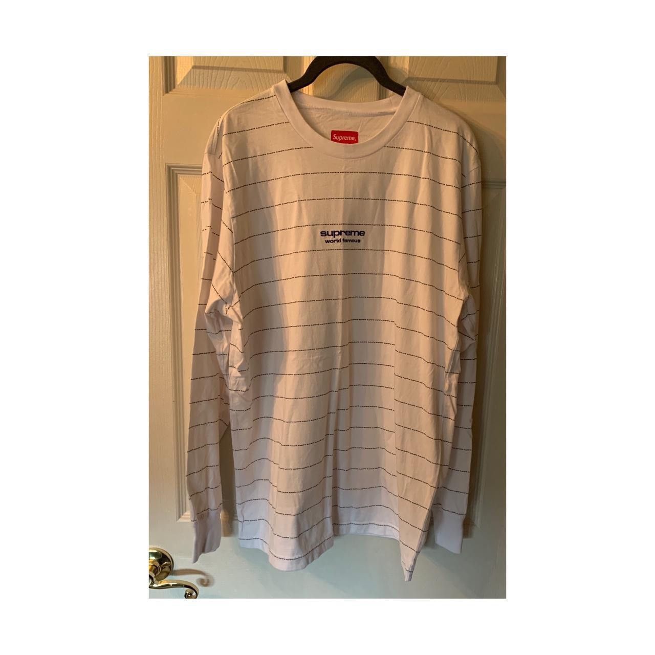 Supreme Supreme 2017 Logo Stripe Long Sleeve Size US M / EU 48-50 / 2 - 2 Thumbnail