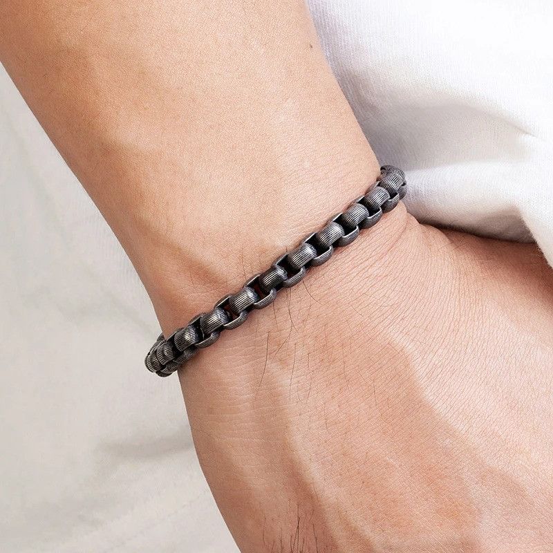 Other Curb Chain Link Bracelet Stainless Steel Punk Gift For Him Size ONE SIZE - 8 Thumbnail