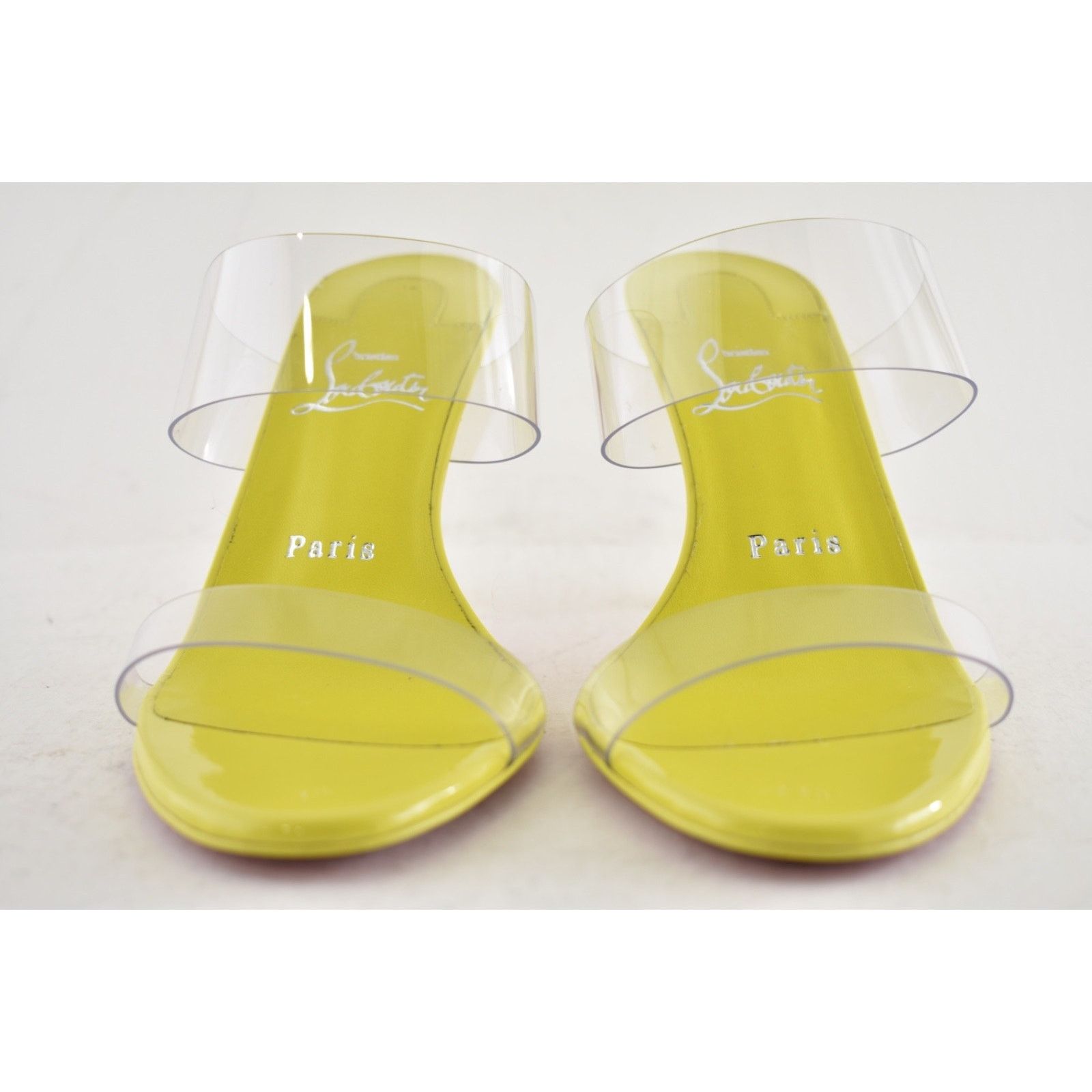 Christian Louboutin Christian Louboutin Just Nothing 85 Citrus Yellow PVC Size US 7 / IT 37 - 6 Thumbnail
