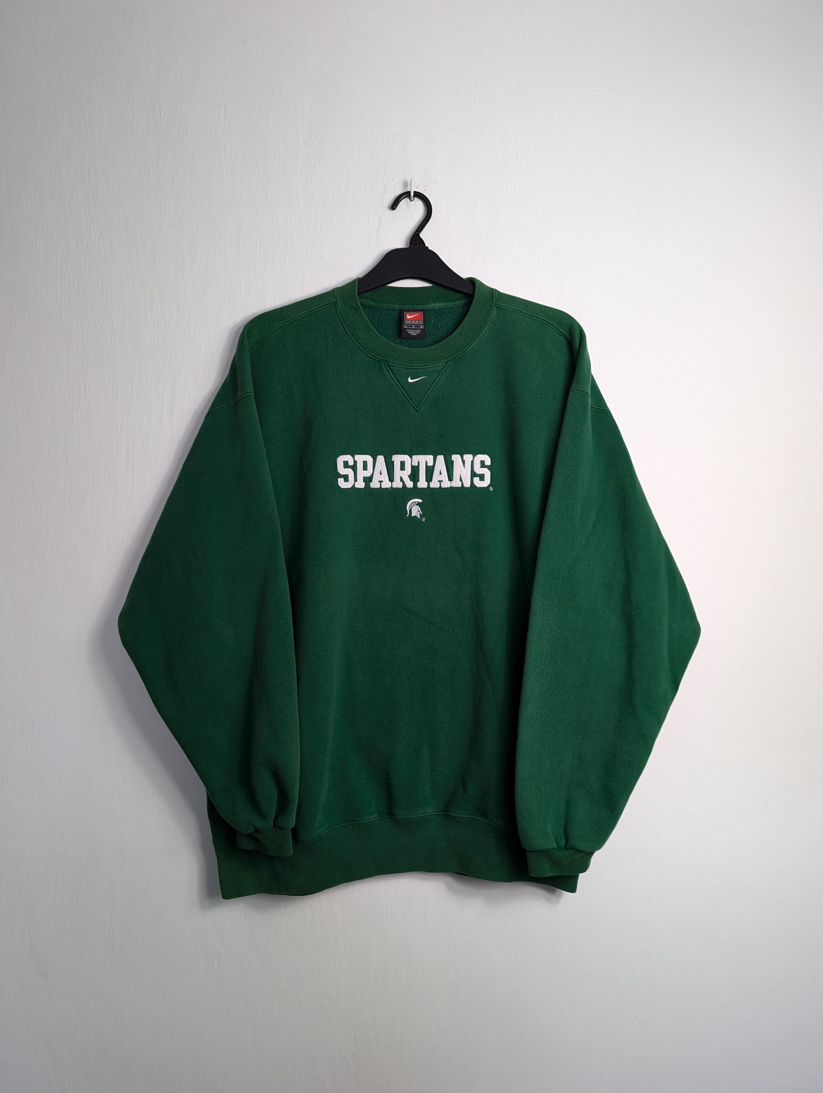 90s Nike Spartans Michigan State Crewneck Retro Y2K Boxy