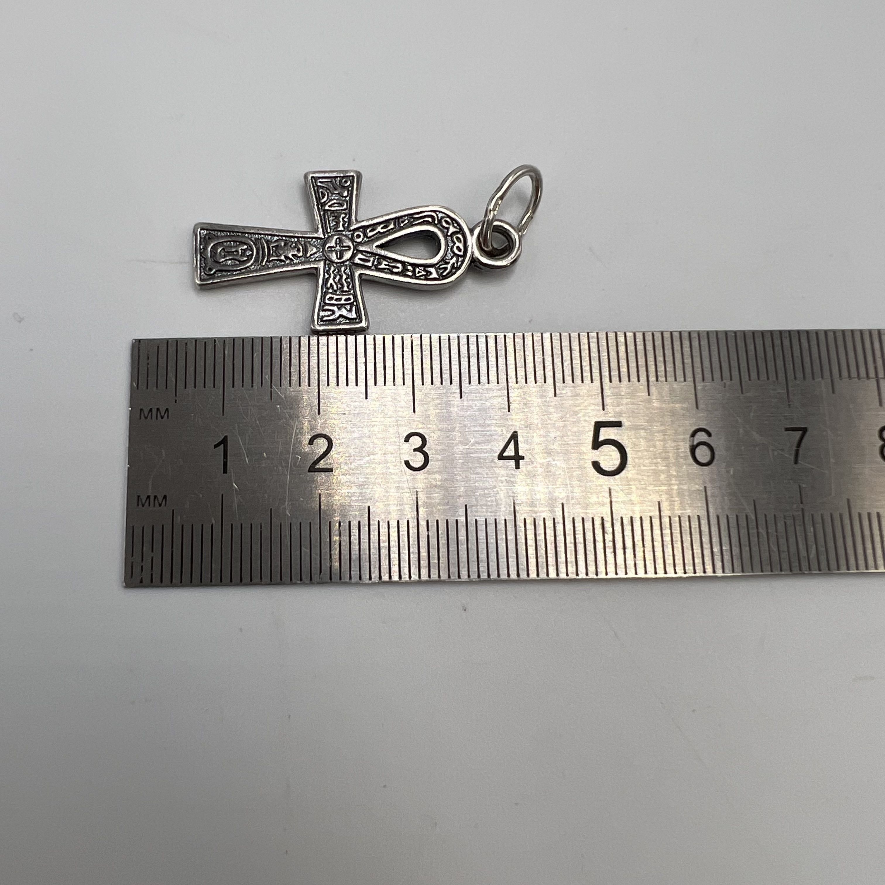 Sterling Silver Vintage Cross Pendant Icon Sterling Silver 925 Jewelry 6g Size ONE SIZE - 5 Thumbnail