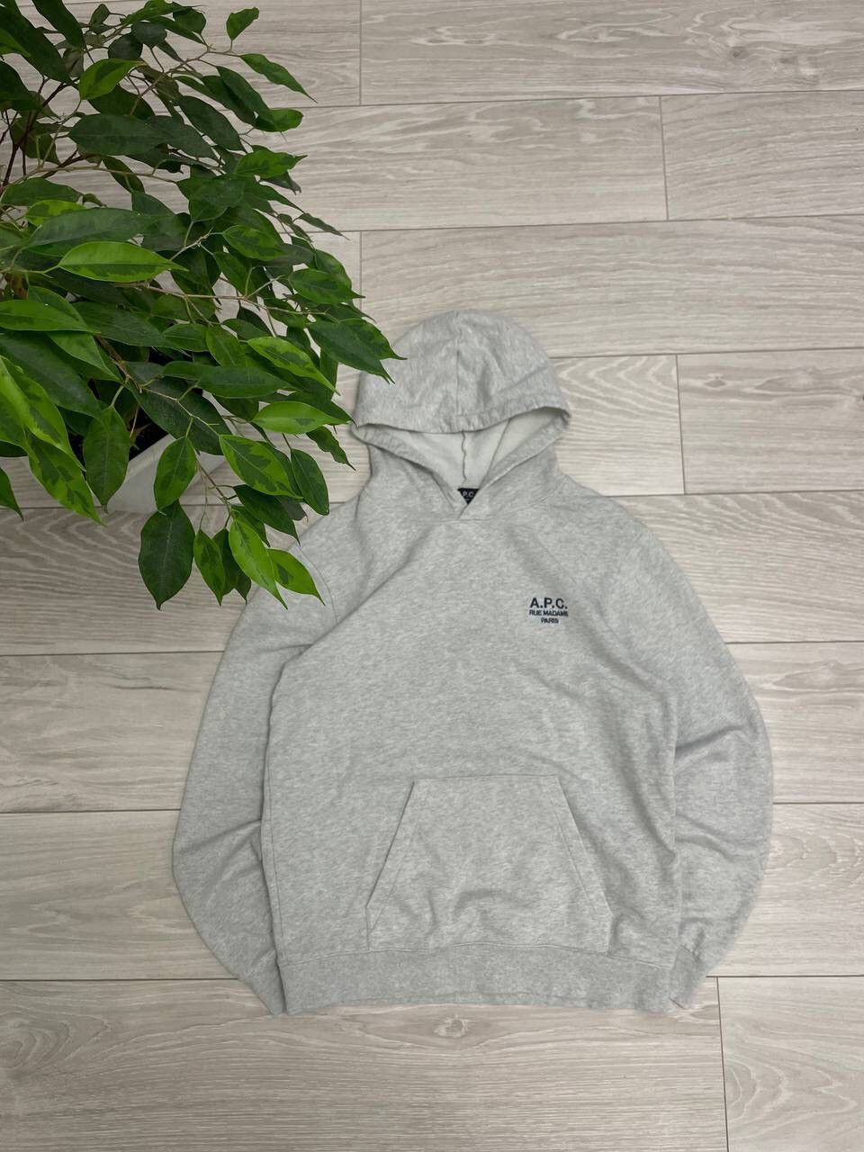 A.P.C. × Vintage A.P.C Basic Logo Grey Hoodie Y2K Size US M / EU 48-50 / 2 - 1 Thumbnail