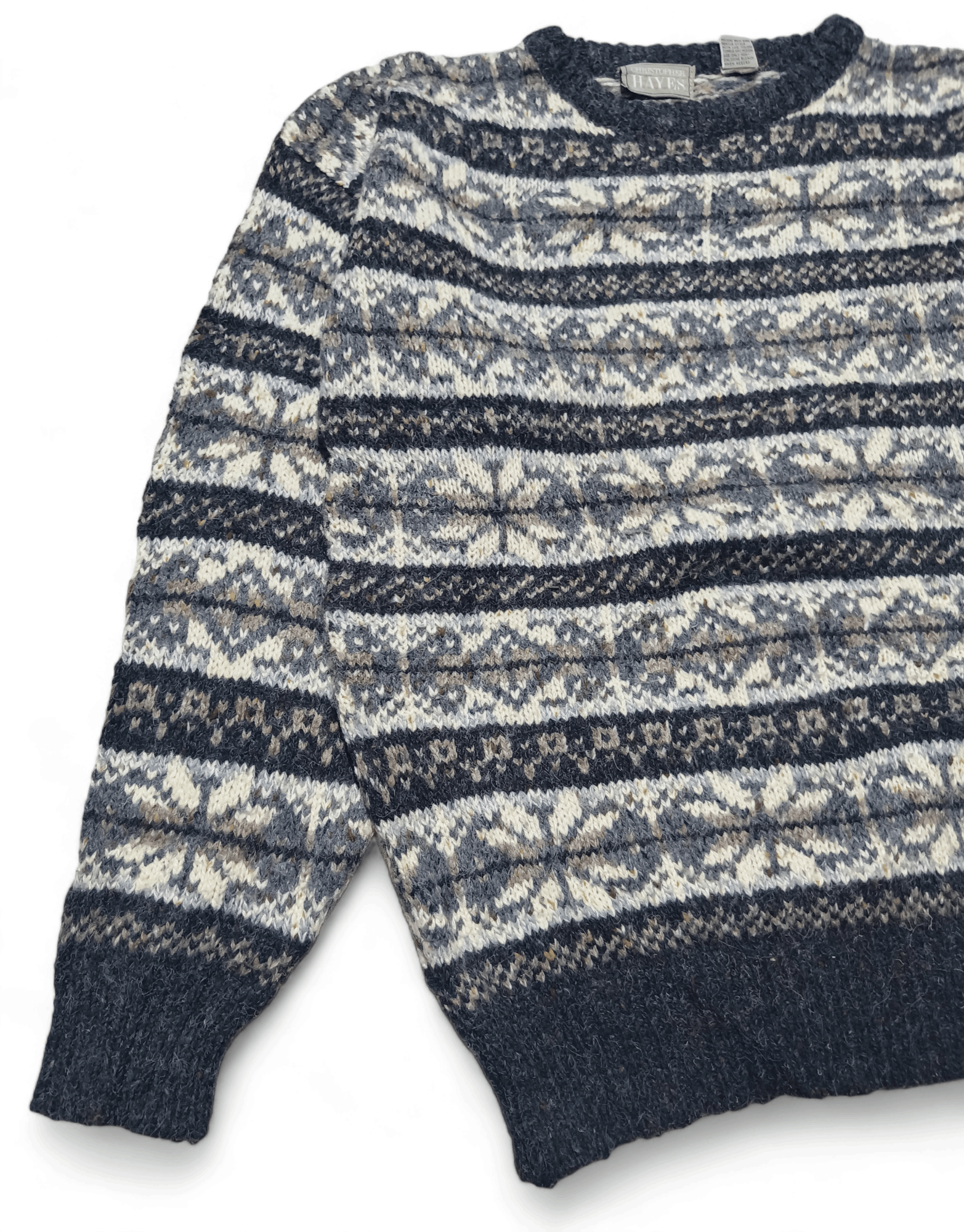 Other Vintage 80s CHRISTOPHER HAYES Ethnic Motifs Knit Sweater Size US L / EU 52-54 / 3 - 5 Thumbnail