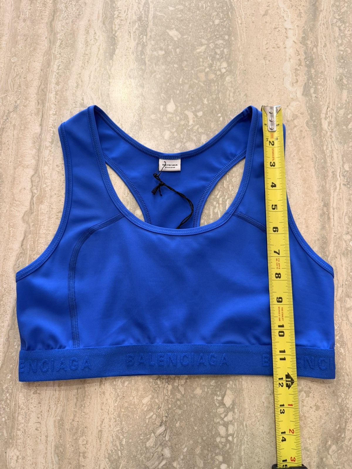 Balenciaga NWT Balenciaga Sports Bra Logo Blue Racerback Size M Size M / US 6-8 / IT 42-44 - 12 Thumbnail