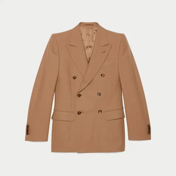 Gucci o1s1wg110225 Herringbone Jacket in Light Brown Size US L / EU 52-54 / 3 - 1 Preview