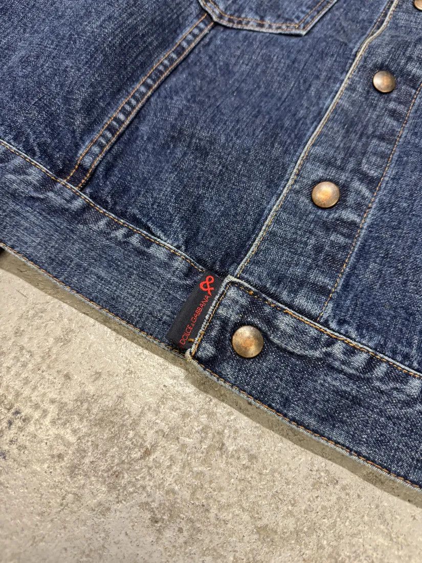 Designer × Dolce & Gabbana × Vintage 2000s Dolce & Gabbana Blue Worker Denim Jacket Size US M / EU 48-50 / 2 - 8 Thumbnail