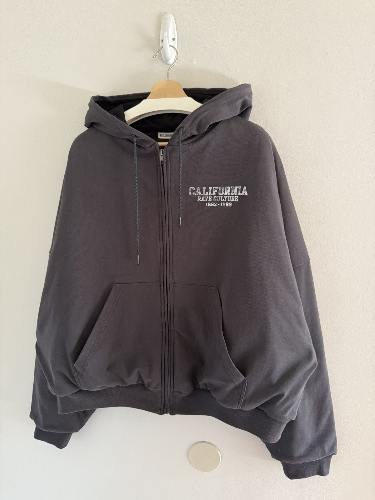 Willy Chavarria JAPAN EXCLUSIVE Rave Culture Lined Padded Bomber Zip Hoodie Size US M / EU 48-50 / 2 - 4 Thumbnail