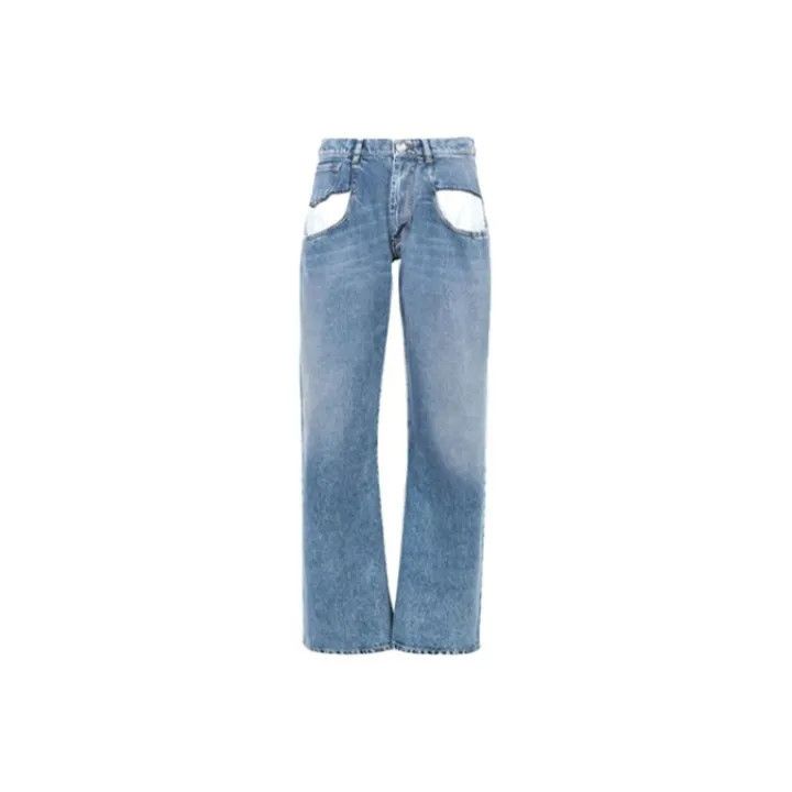 Maison Margiela Maison Margiela Blue Wide Leg Destructed Jeans 0079 Size 38" / US 16 / IT 52 - 1 Thumbnail