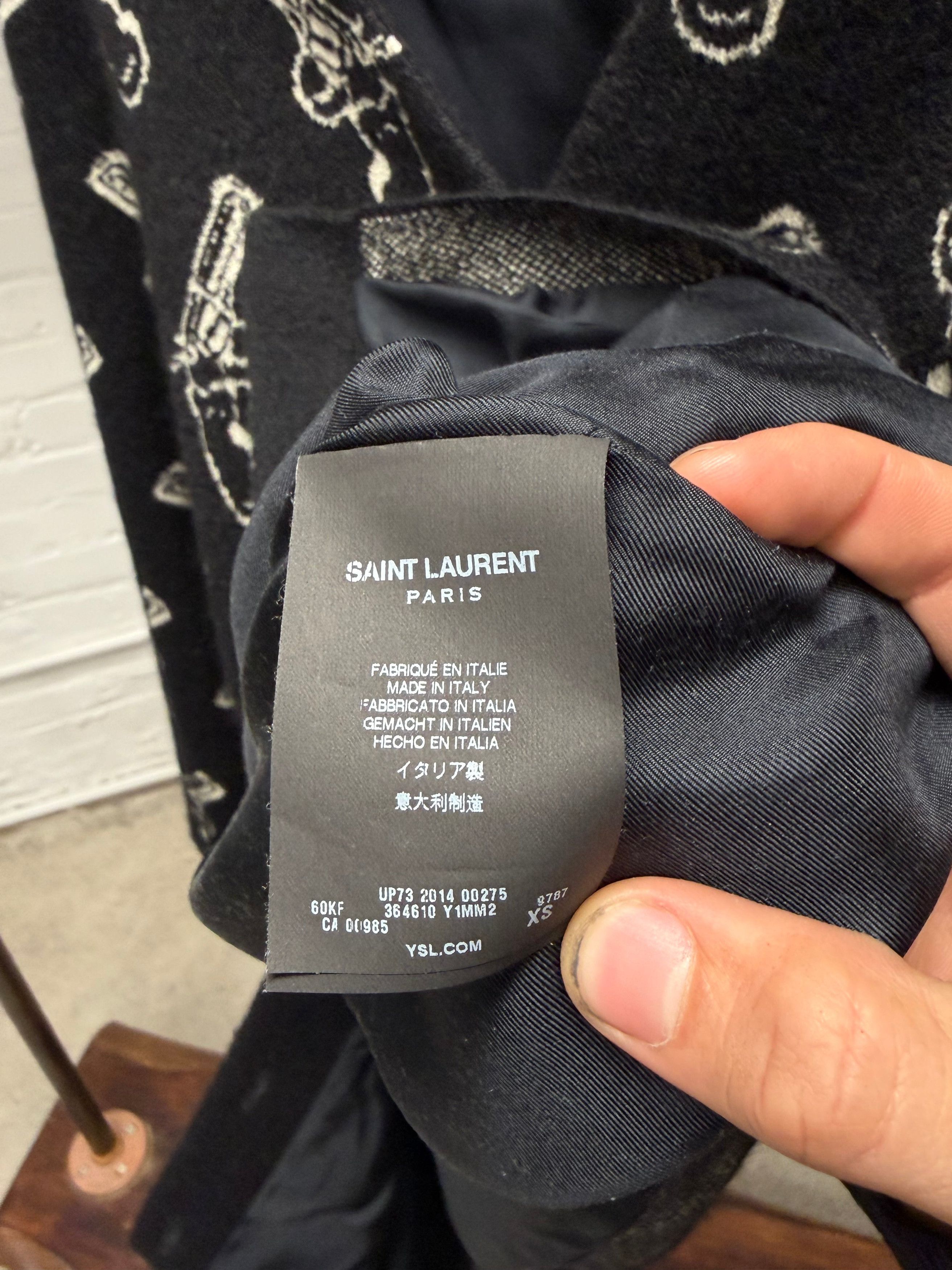 Saint Laurent Paris AW2014 Saint Laurent by Hedi Slimane ‘Gun Print’ Cardigan Size US XS / EU 42 / 0 - 5 Thumbnail