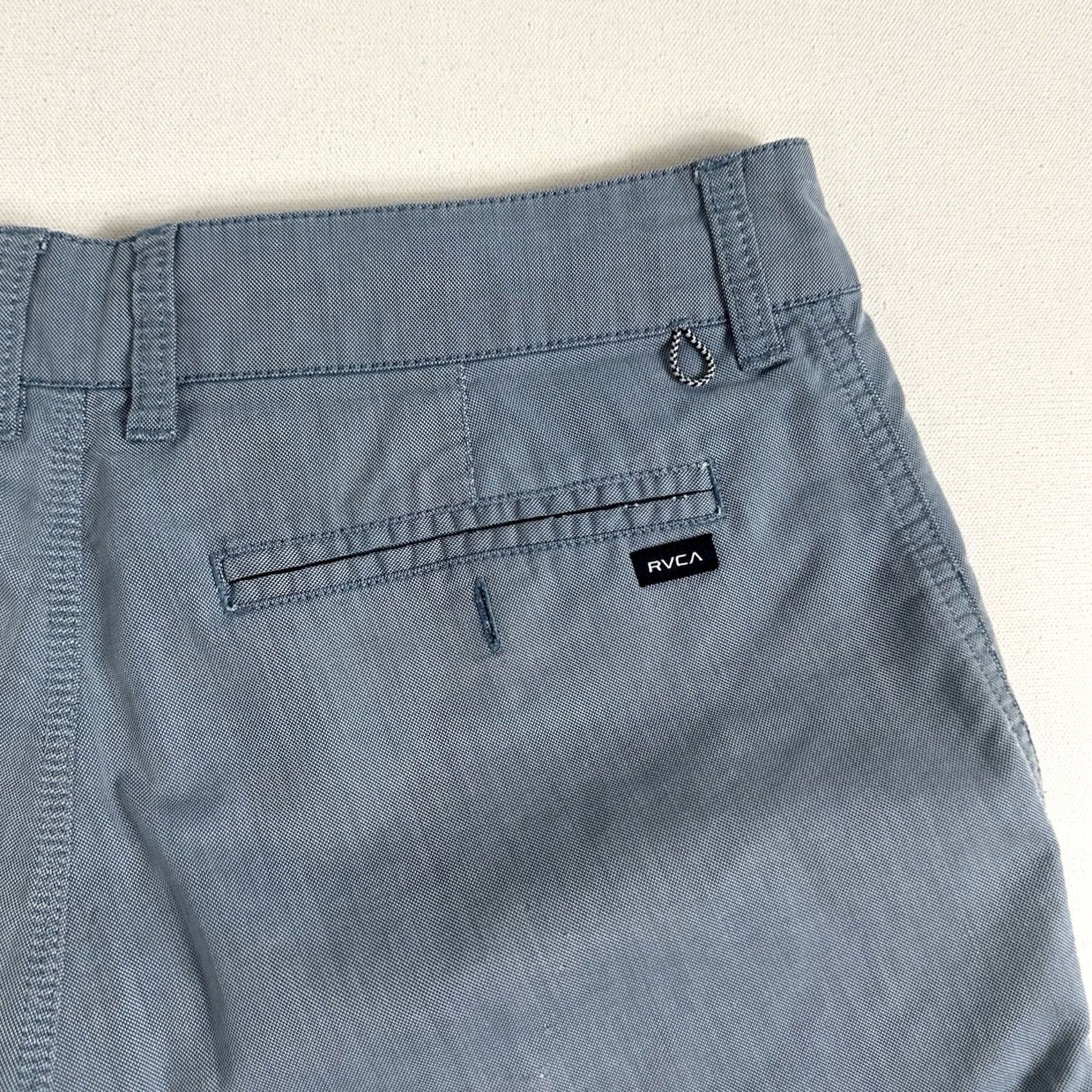 RVCA VINTAGE RVCA Chino Mens 30 Blue Stretch The Balance Opposites short Preppy Size US 30 / EU 46 - 3 Thumbnail