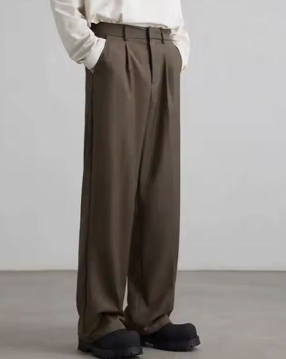 Vintage High Waist Straight Wide Leg Pleated Pants / Trousers Size US 28 / EU 44 - 3 Thumbnail