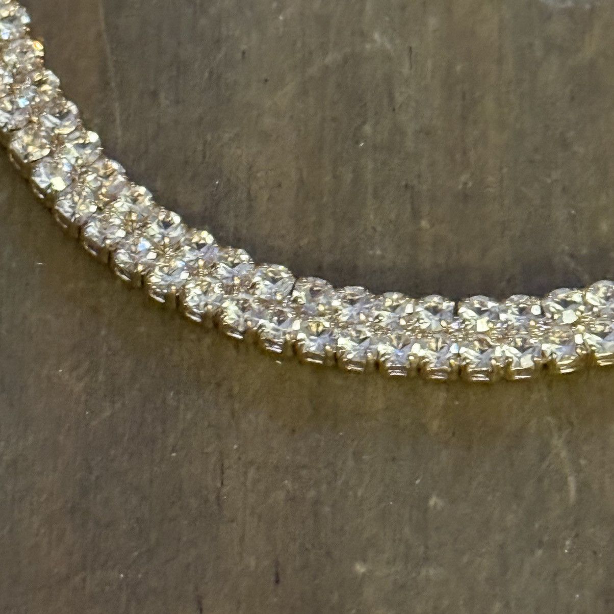 Other Gold tone large paved circle hoop earrings Size ONE SIZE - 3 Thumbnail