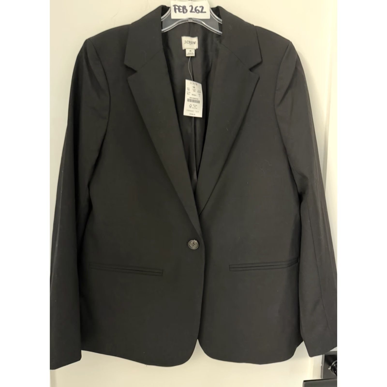 J.Crew J.CREW Blazer Jacket One-Button Black Size 4 Women Business Tailored Size S / US 4 / IT 40 - 2 Thumbnail