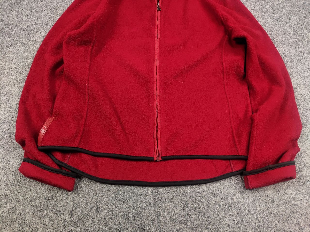 Vintage 00's Prada Archive Red Fleece Full Zip Pullover
