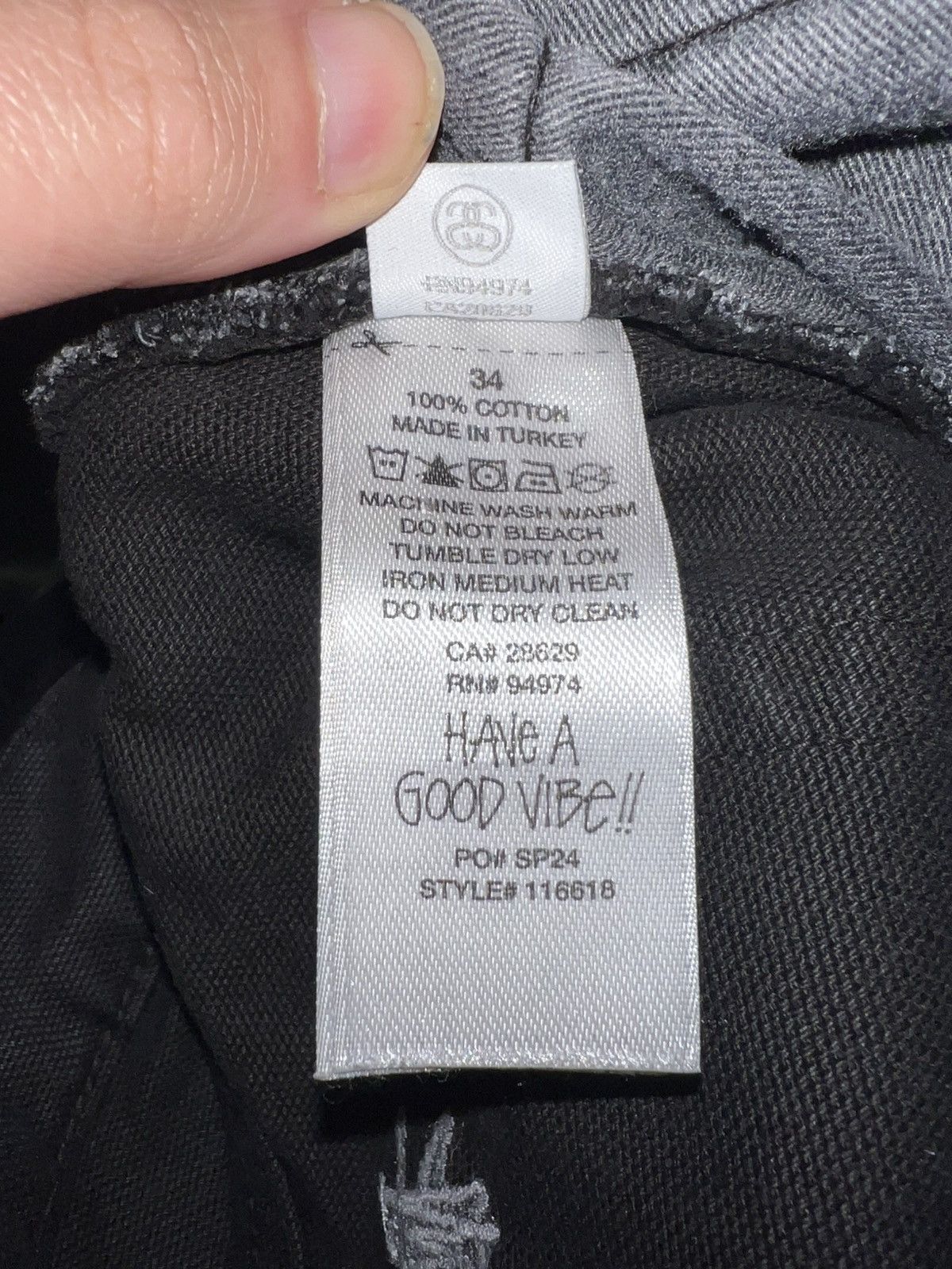 Stussy Stussy Big Ol' Jeans Washed Black 34 Baggy Fit Size US 34 / EU 50 - 7 Thumbnail