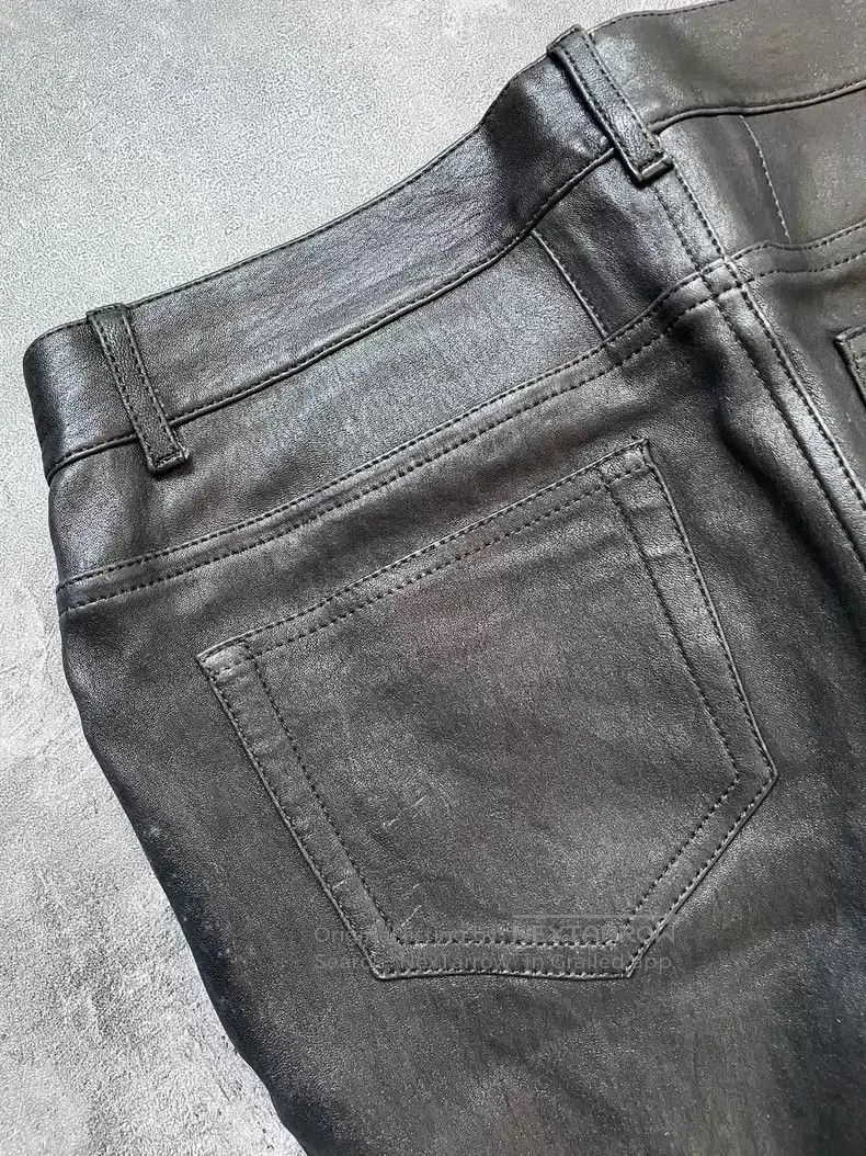 Saint Laurent Paris Saint Laurent Paris size F38 Basic Leather Pants Size US 26 / EU 42 - 8 Thumbnail