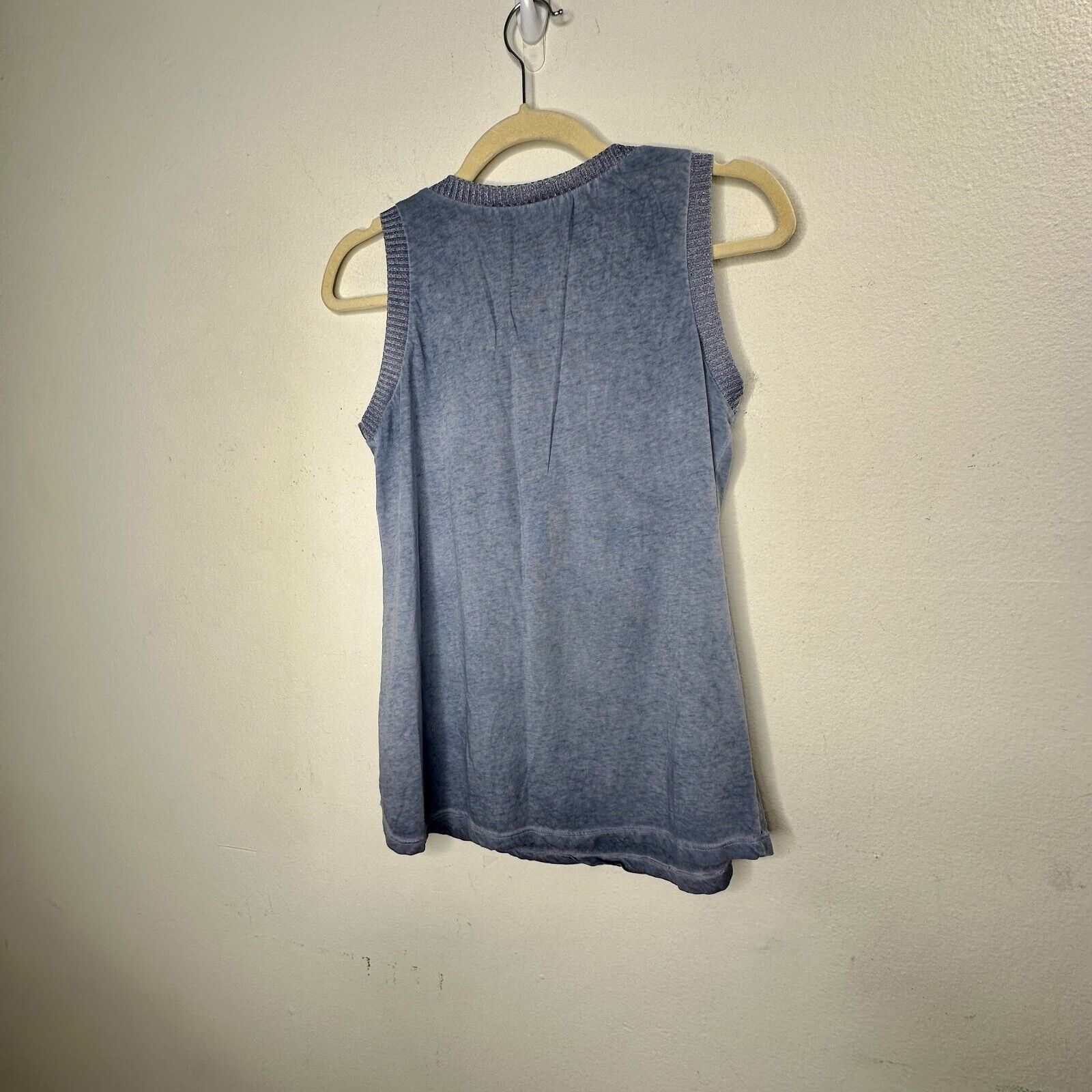 Other Gray Blue Knit Sleeveless Scoop Neck Tank Sequined Stars Med Size M / US 6-8 / IT 42-44 - 7 Thumbnail