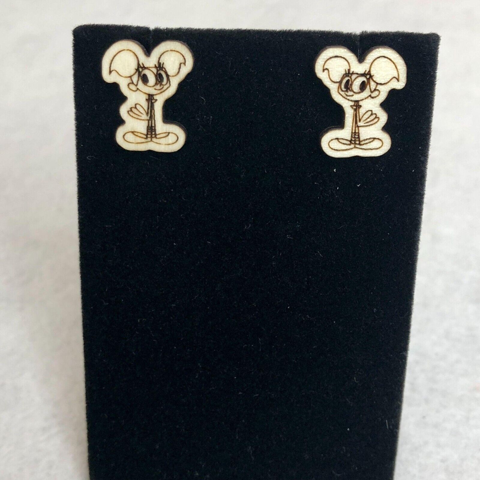 Cartoon Network Dexter's Lab Dee Dee Wood Stud Earrings Size ONE SIZE - 1 Thumbnail