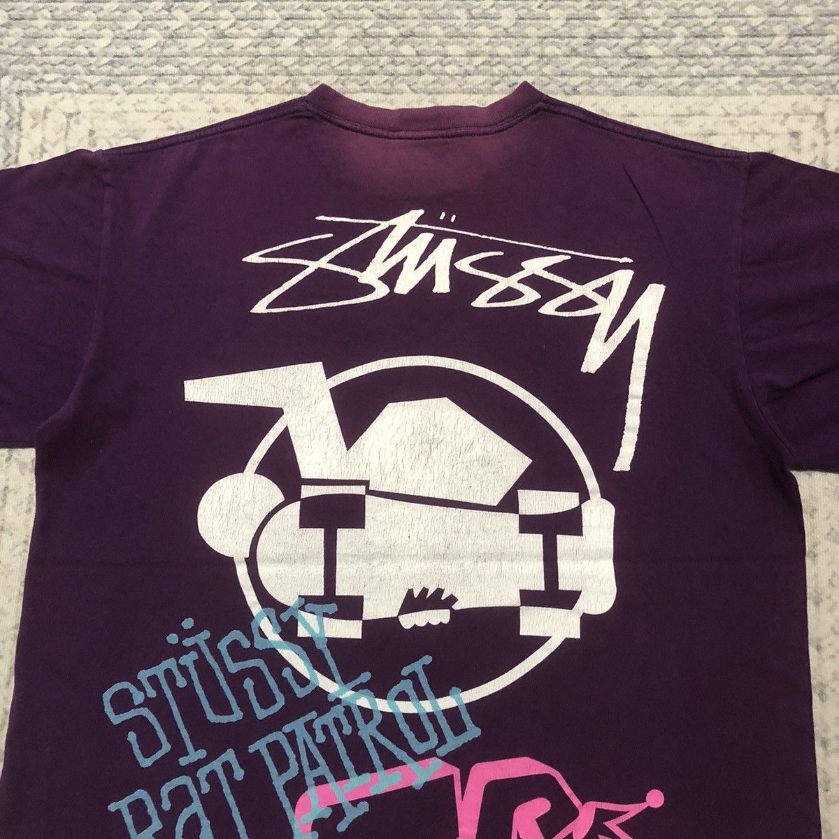 Stussy 🔥Rare Sunfaded Vintage Stussy ‘Rat Patrol’ Multilogo Tees Size US XL / EU 56 / 4 - 9 Thumbnail