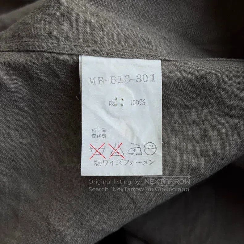 Yohji Yamamoto Yohji Yamamoto size os 90s Open Thread Neck Linen Shirt Size US M / EU 48-50 / 2 - 6 Thumbnail