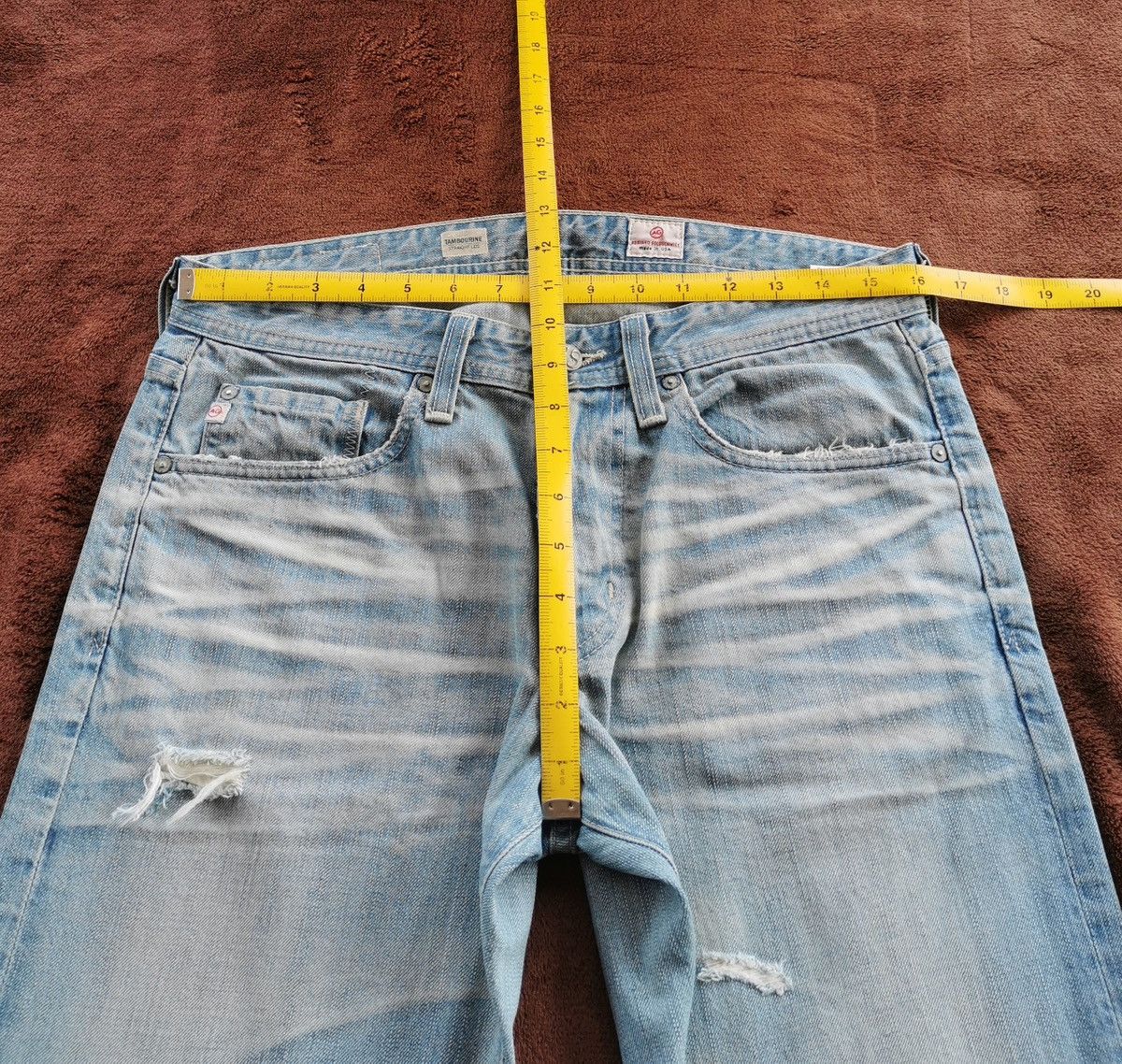 AG Adriano Goldschmied Adriano Goldschmied Tambourine Straight Leg Jeans Size US 32 / EU 48 - 10 Thumbnail
