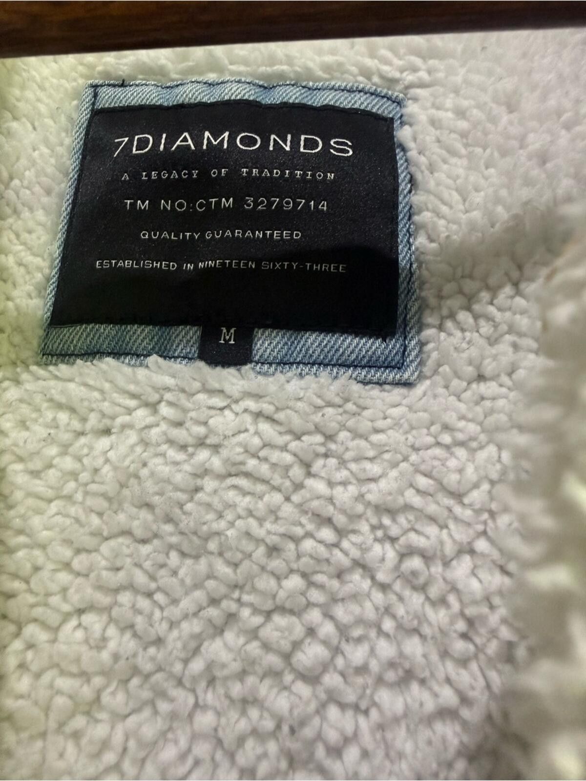 7Diamonds 7 Diamonds Light Blue Denim Sherpa Jacket Size US M / EU 48-50 / 2 - 3 Thumbnail