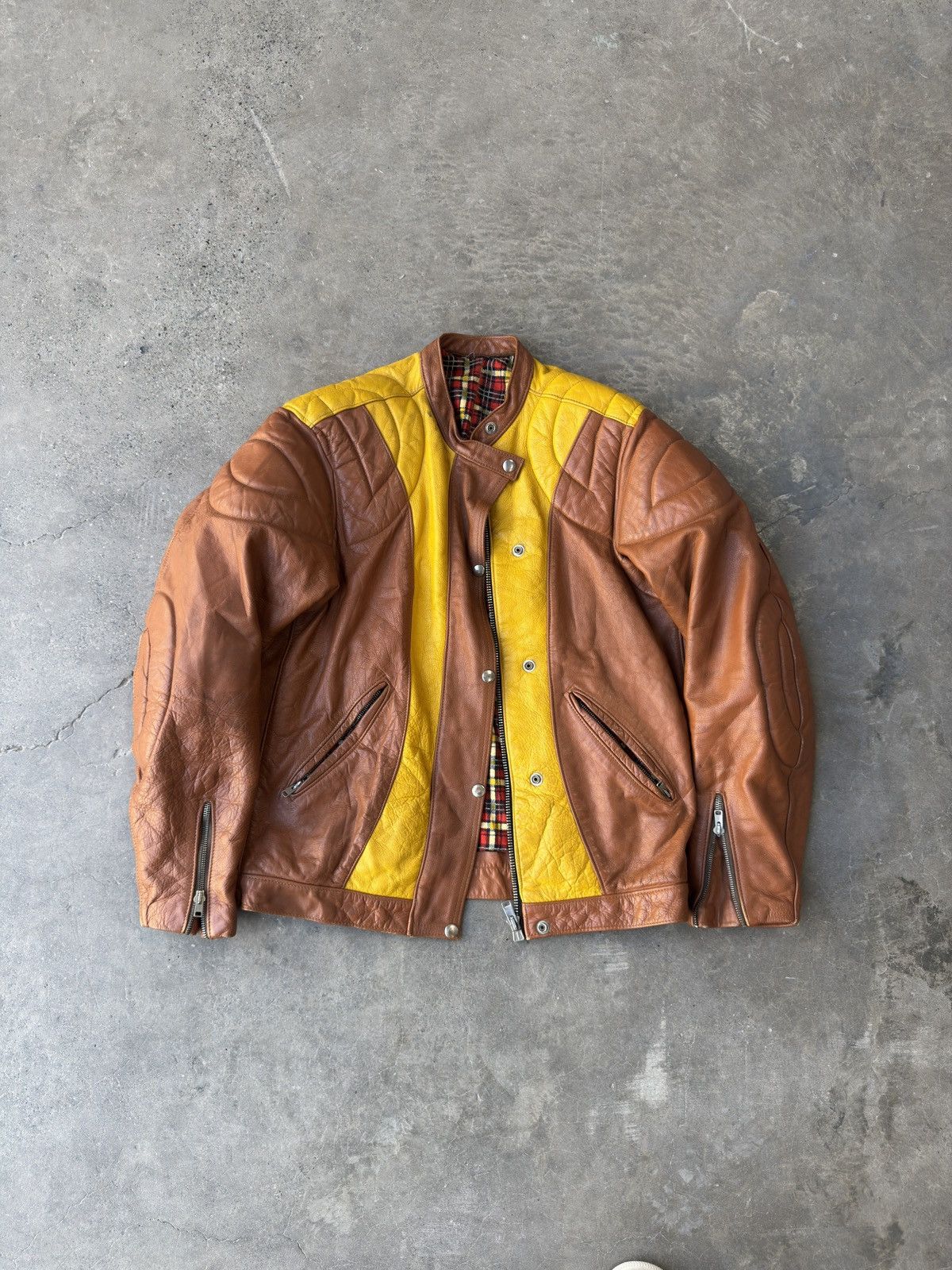 Aero Leathers Vintage 60s-70s aero sport leather jacket blanket lined Size US L / EU 52-54 / 3 - 1 Thumbnail