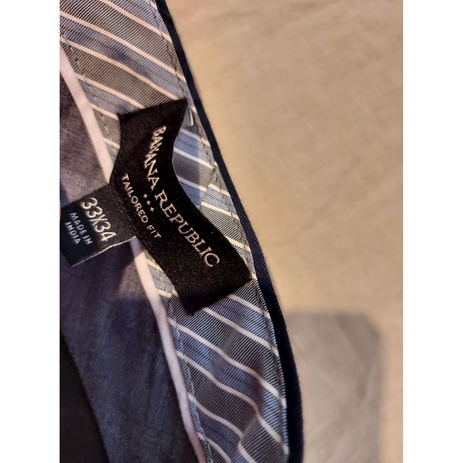 Banana Republic Banana Republic Mens Wool Dress Pants 33x34 Black Khaki Chino Trouser Dress Pants Wool Ban Republic Mens 33 34 Black Size US 33 - 6 Thumbnail