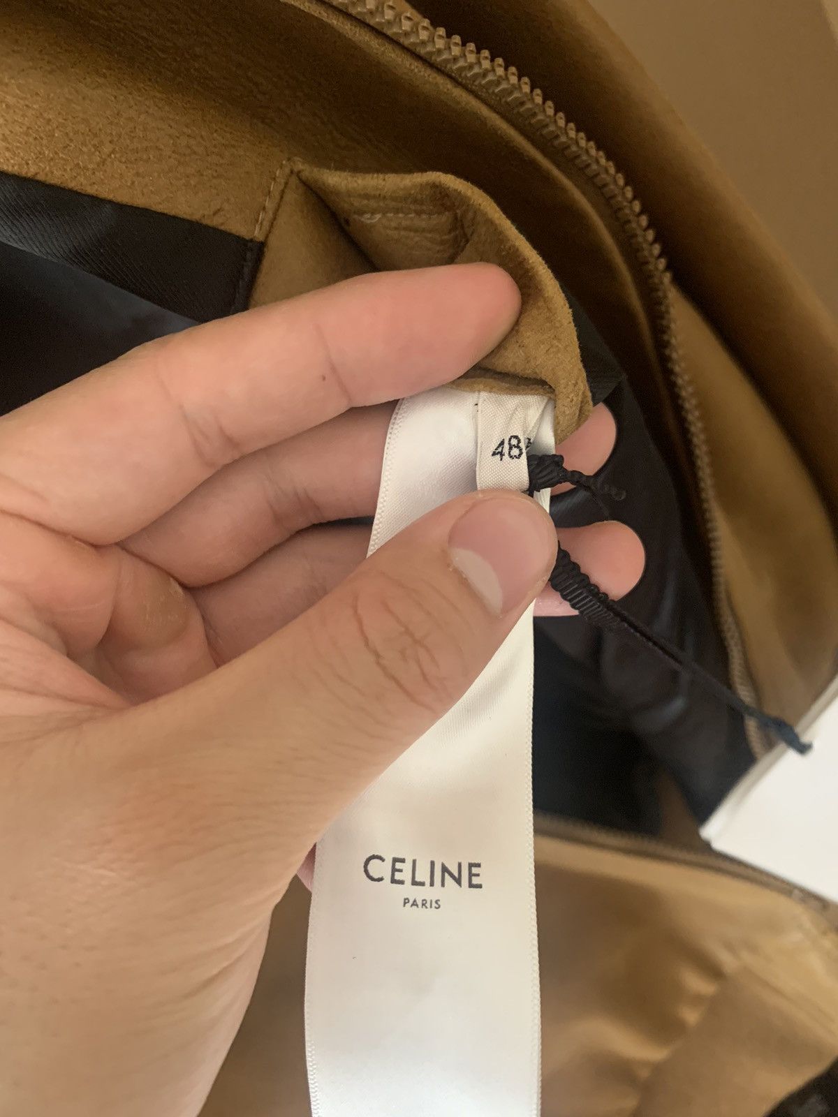 Celine Celine 2023SS Brown Teddy lambskin jacket with metal fringes Size US M / EU 48-50 / 2 - 5 Thumbnail