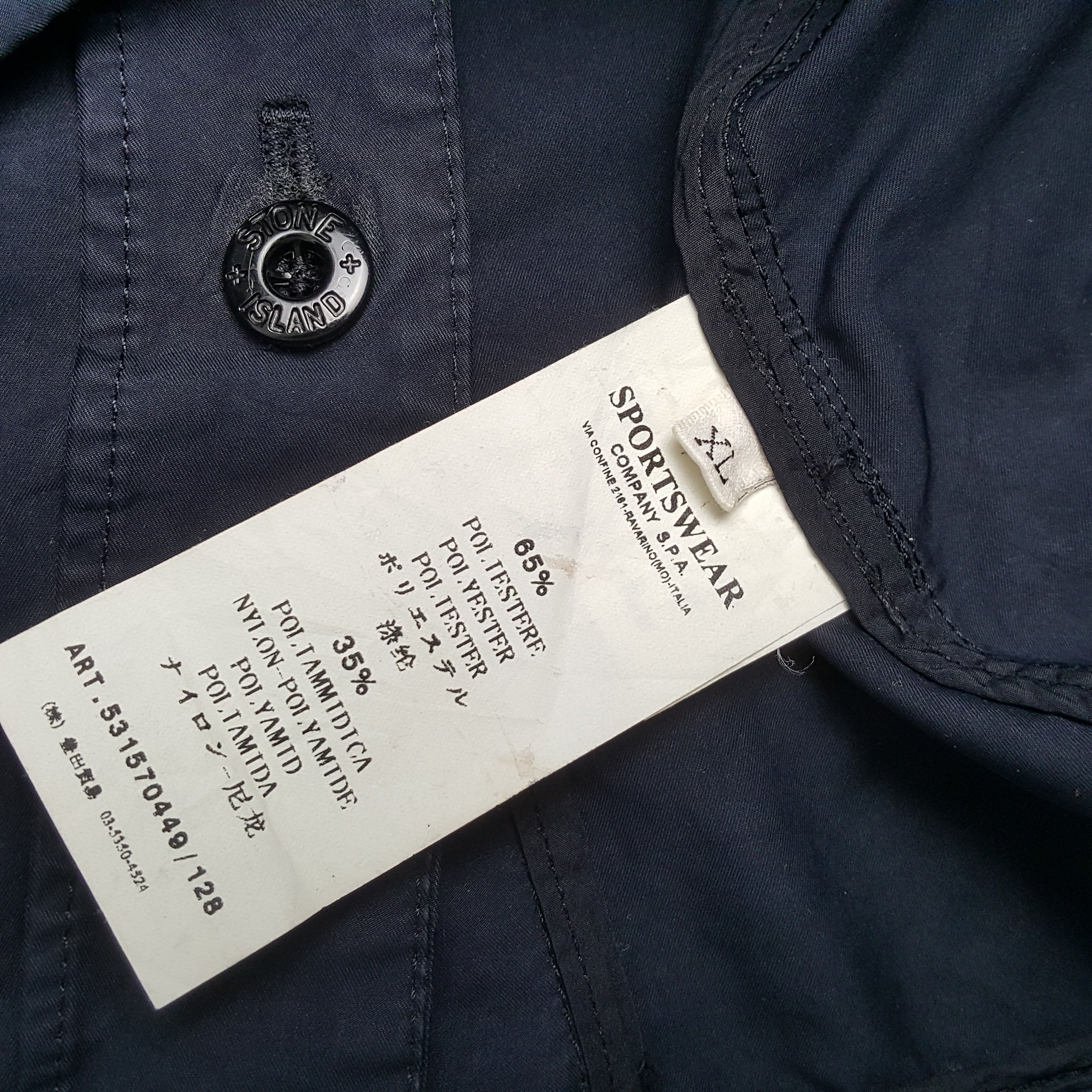 Stone Island × Vintage Vintage STONE ISLAND Fashion Brand Parkas Coat Jacket Size US L / EU 52-54 / 3 - 9 Thumbnail
