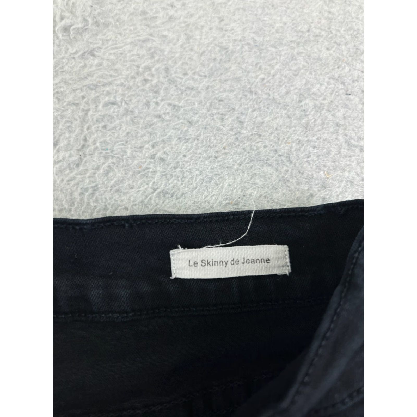 Frame FRAME Le Skinny De Jeanne Jeans Womens 26 Black Denim Pants 5-Pocket Regular Rise Low Crop Distressed Stretch Cotton Blend 27 Inseam Jeans Size 26" / US 2 / IT 38 - 7 Thumbnail