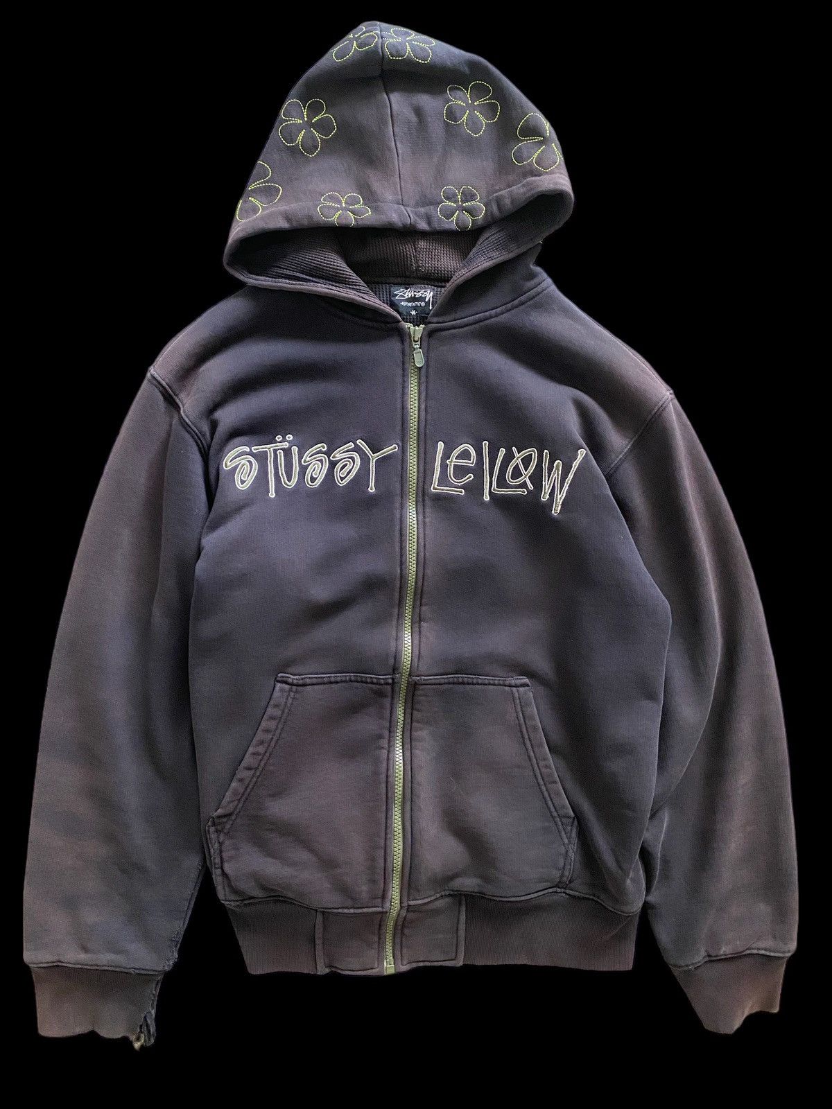 Hypebeast Vintage Stussy x Leilow embroidery skull logo Hoodie Size US M / EU 48-50 / 2 - 1 Thumbnail