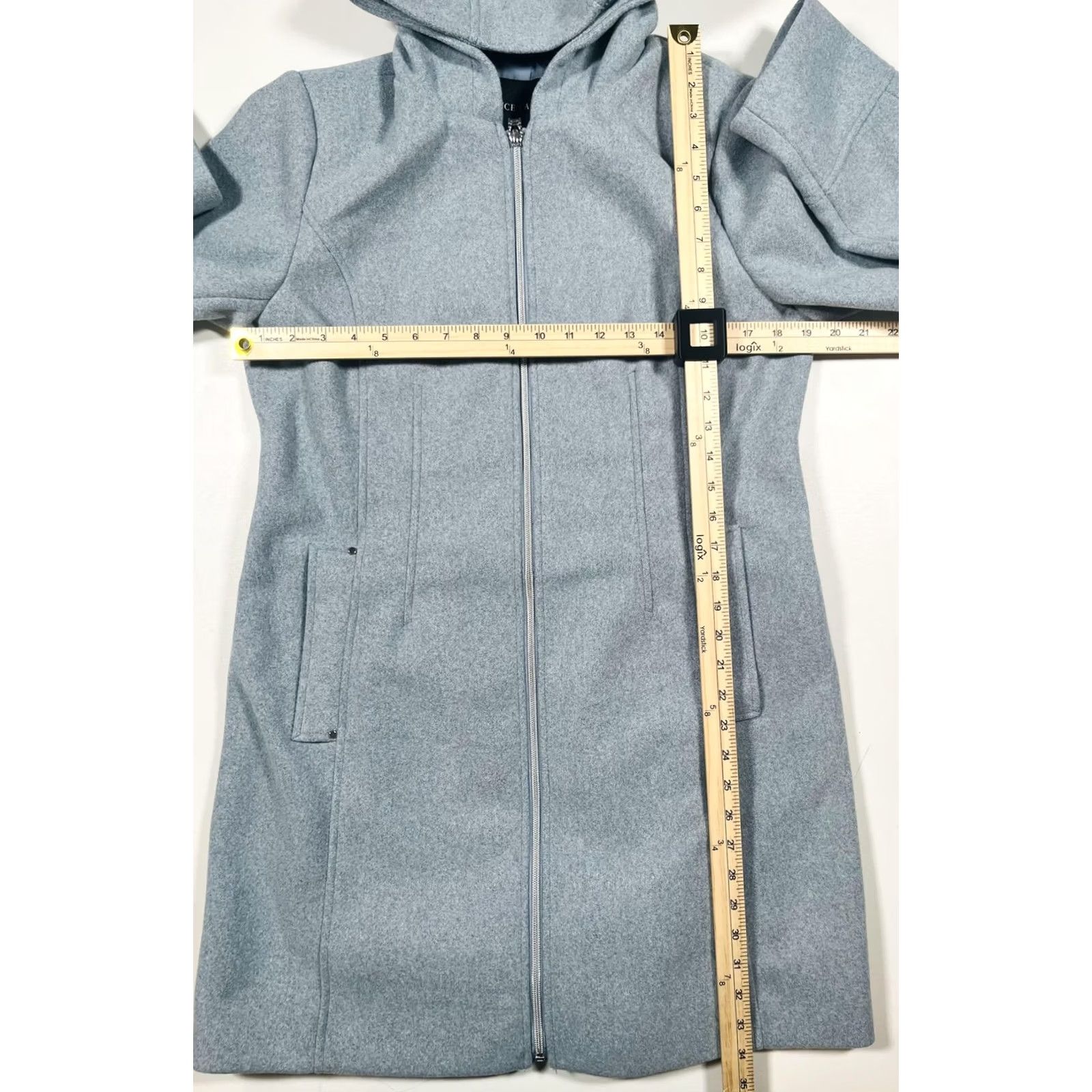 Vince Camuto Vince Camuto Coat Womens Medium Hooded Full Zip Recycled Polyester Winter Jacket Gray Size M / US 6-8 / IT 42-44 - 4 Thumbnail
