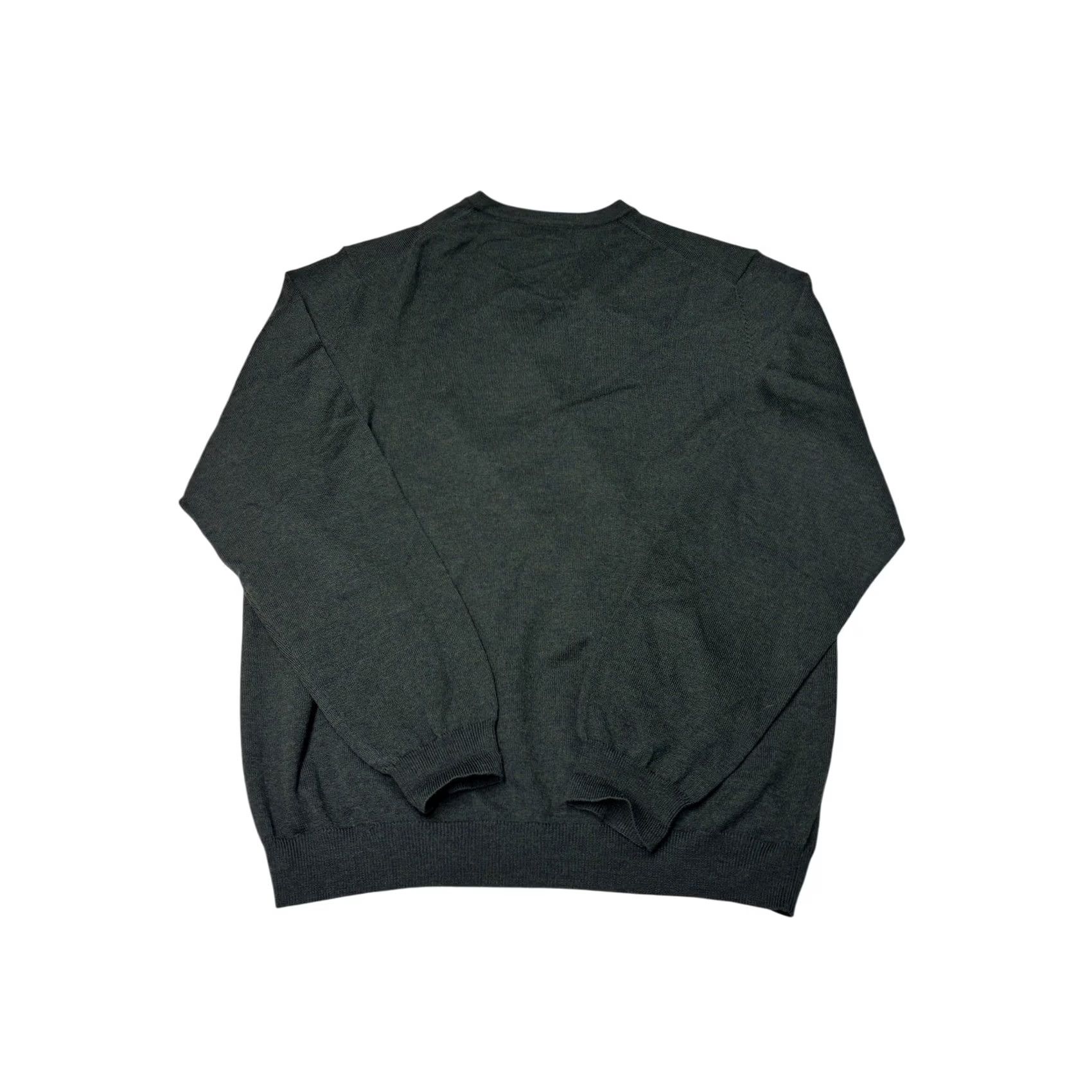 Brooks Brothers VINTAGE Brooks Brothers Merino Wool Stretch V-Neck Sweater Mens L Green Pullover Size US L / EU 52-54 / 3 - 3 Thumbnail