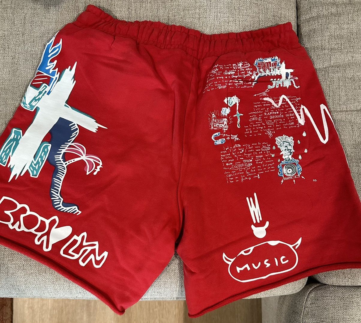 Rap Tees SAINt JHN Journal Entry 1 - Shorts - Red/Large Size US 32 / EU 48 - 5 Thumbnail
