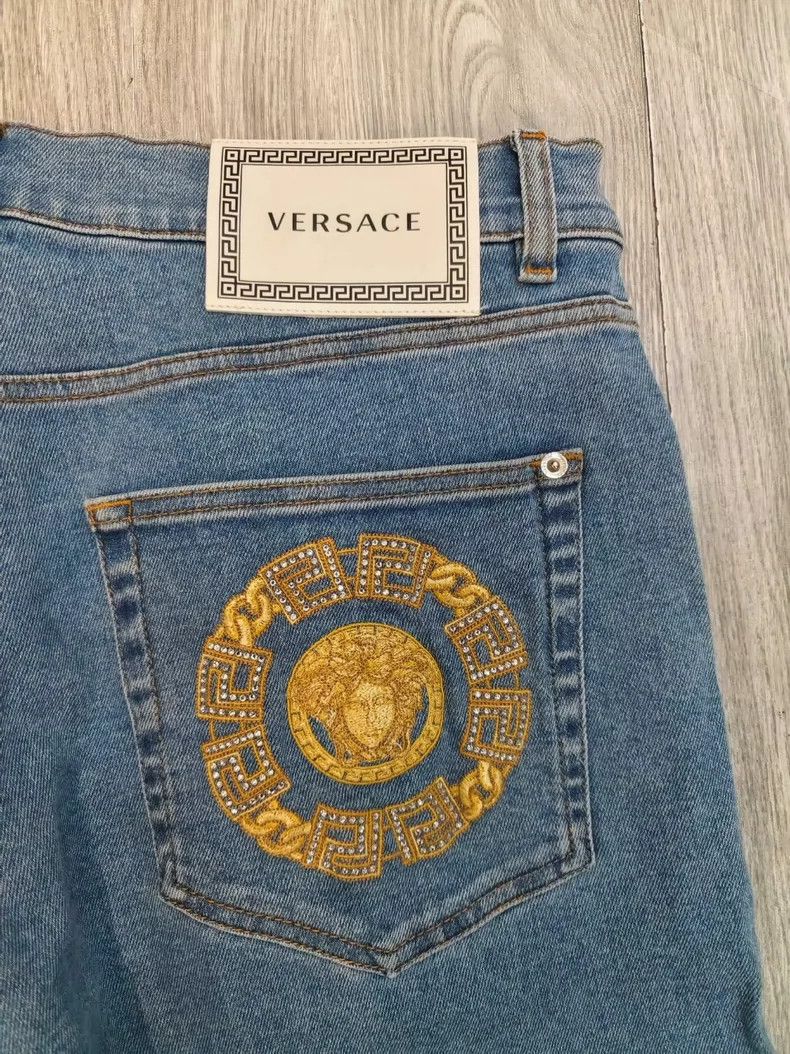 Versace Versace Medusa embroidered men's jeans Size US 37 - 2 Thumbnail