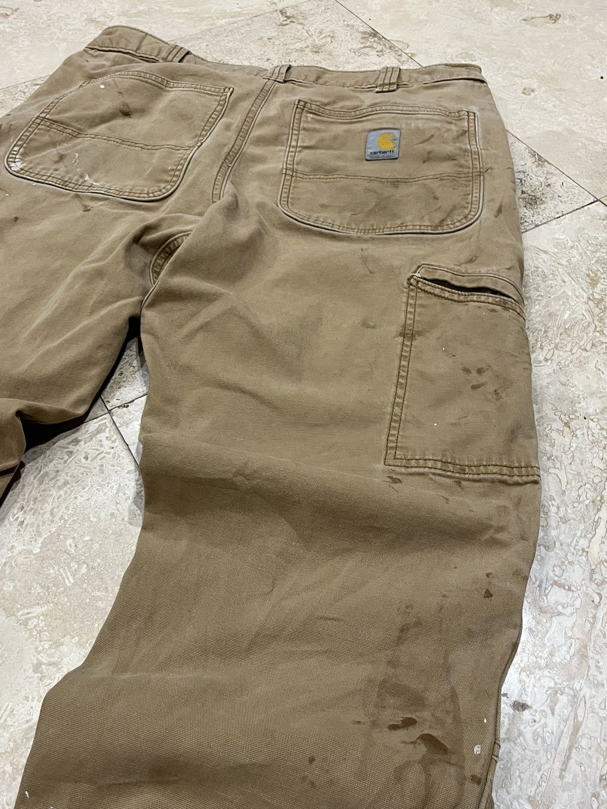 Carhartt Double Knee Painters Khaki Work Pants Size US 34 / EU 50 - 9 Thumbnail
