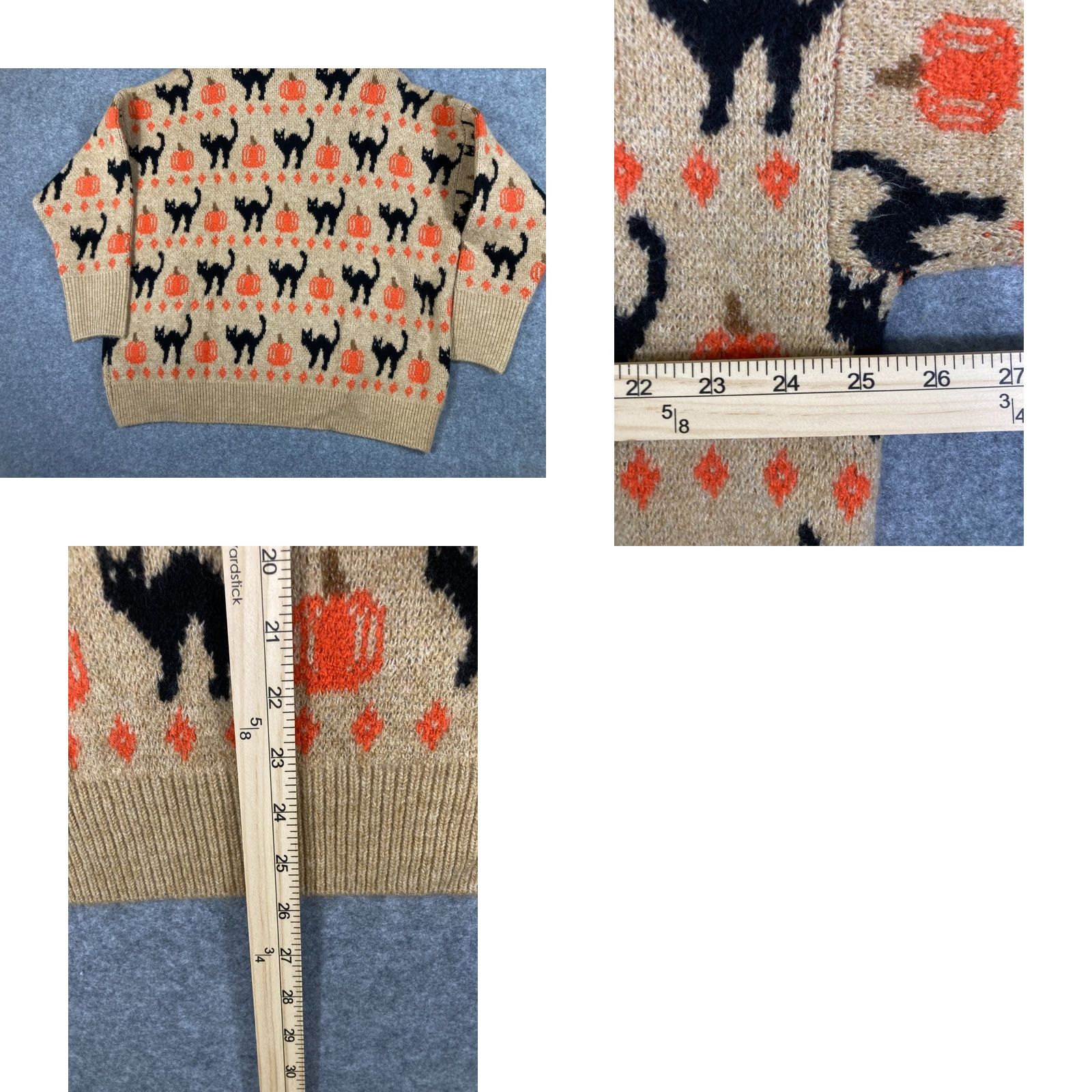 Vince Camuto Vince Camuto Pullover Halloween Sweater Womens Large Tan Knit Crew Neck NWT Size L / US 10 / IT 46 - 9 Thumbnail